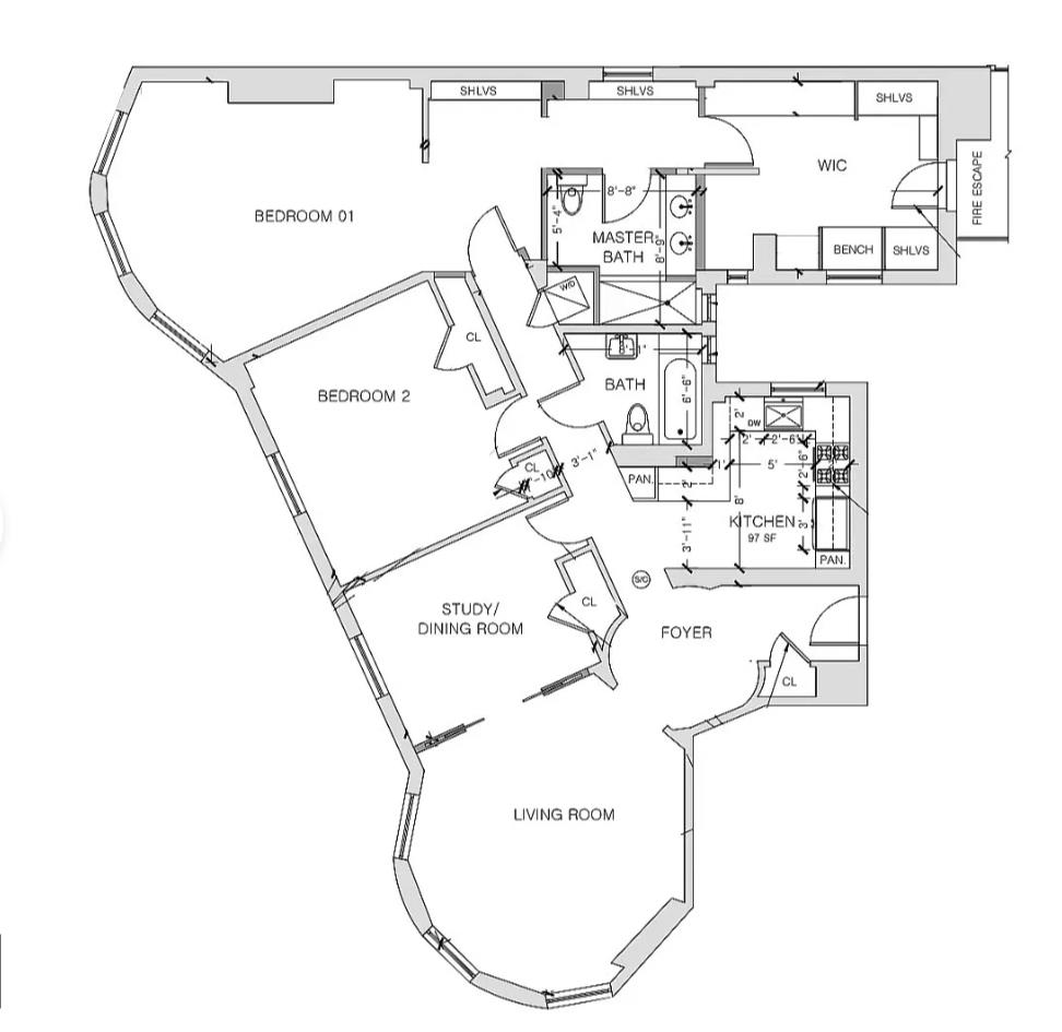 Floorplan for 120 Riverside Drive, 8-W