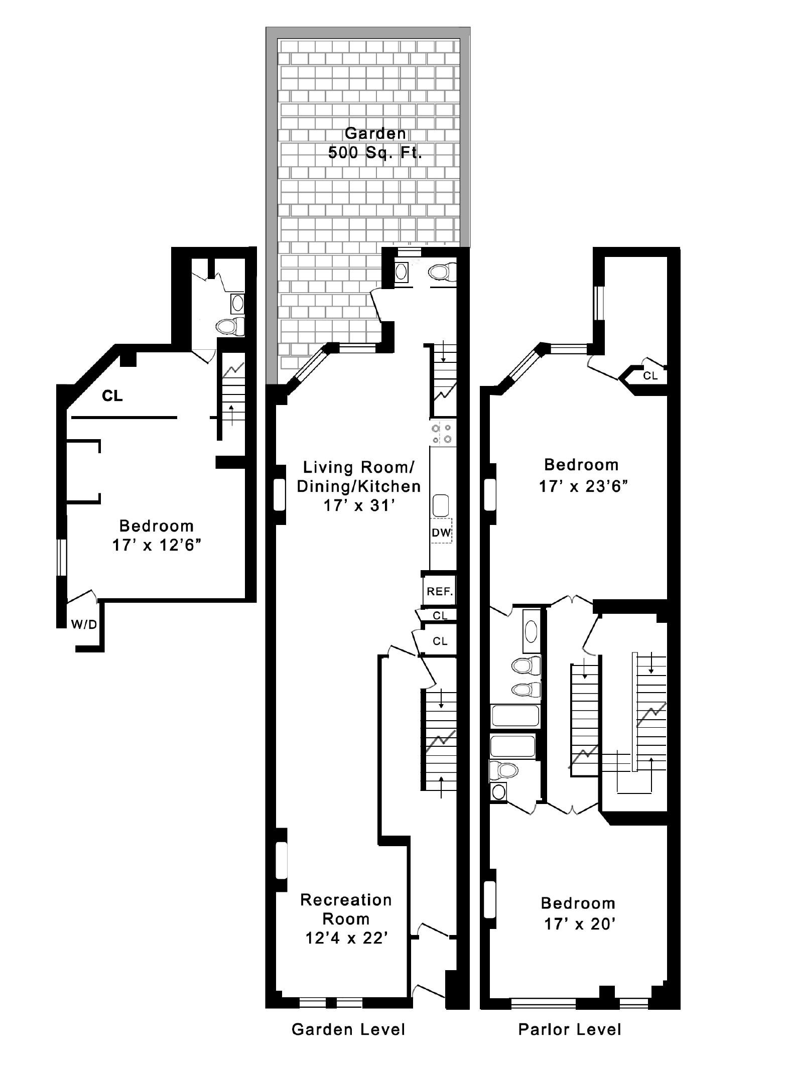 Floorplan for 53 East 64th Street, 1-2