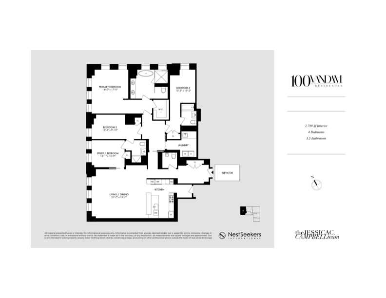 Floorplan for 100 Vandam Street, 3-A