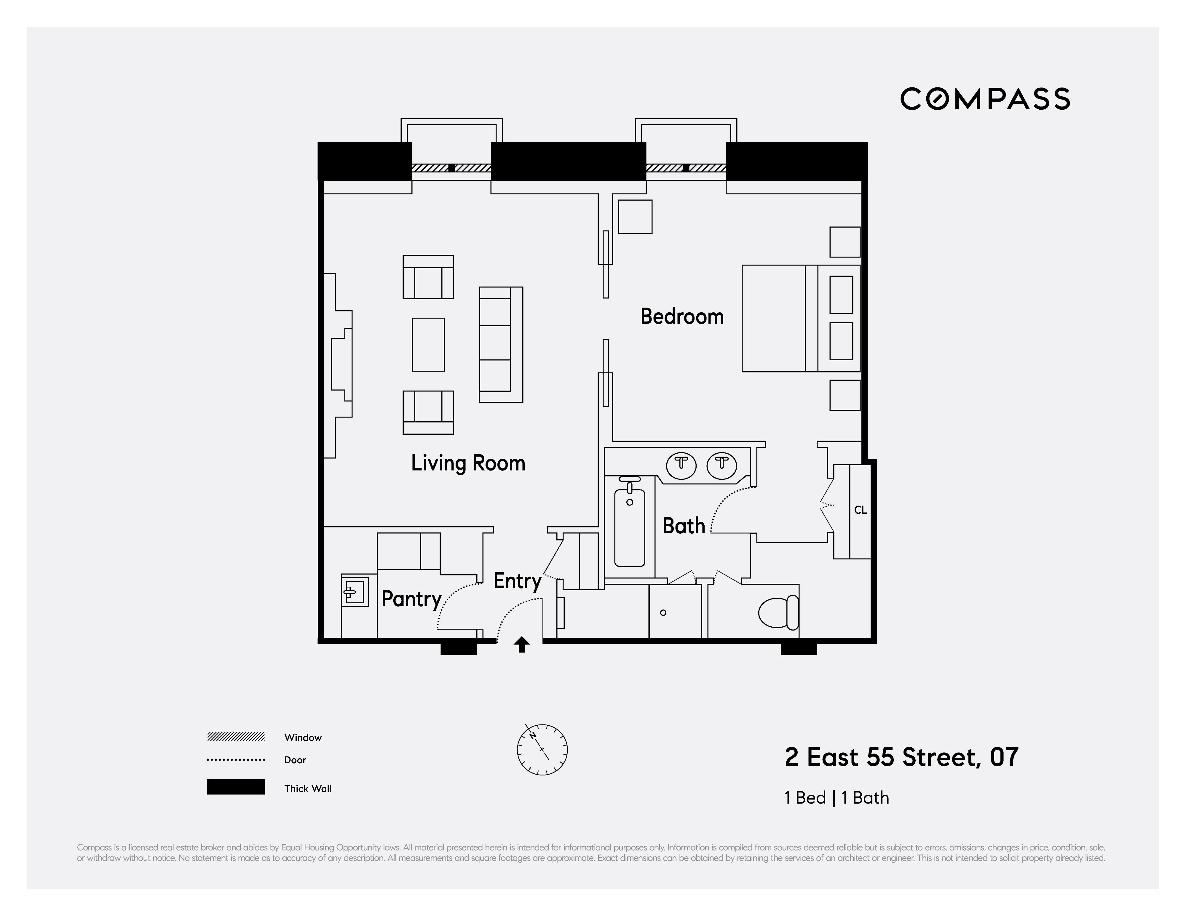 2 E 55th Street, New York, NY 10022, 1 Bedroom Bedrooms, 3 Rooms Rooms,1 BathroomBathrooms,Residential,For Sale,55th,COMP-1652967170004123033