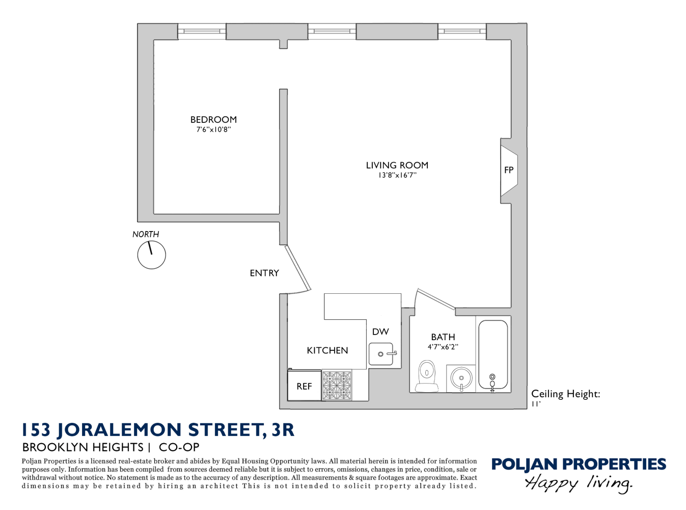 153 JORALEMON Street, New York, NY 11201, 1 Bedroom Bedrooms, 2 Rooms Rooms,1 BathroomBathrooms,Residential,For Sale,JORALEMON,RPLU-771023058697