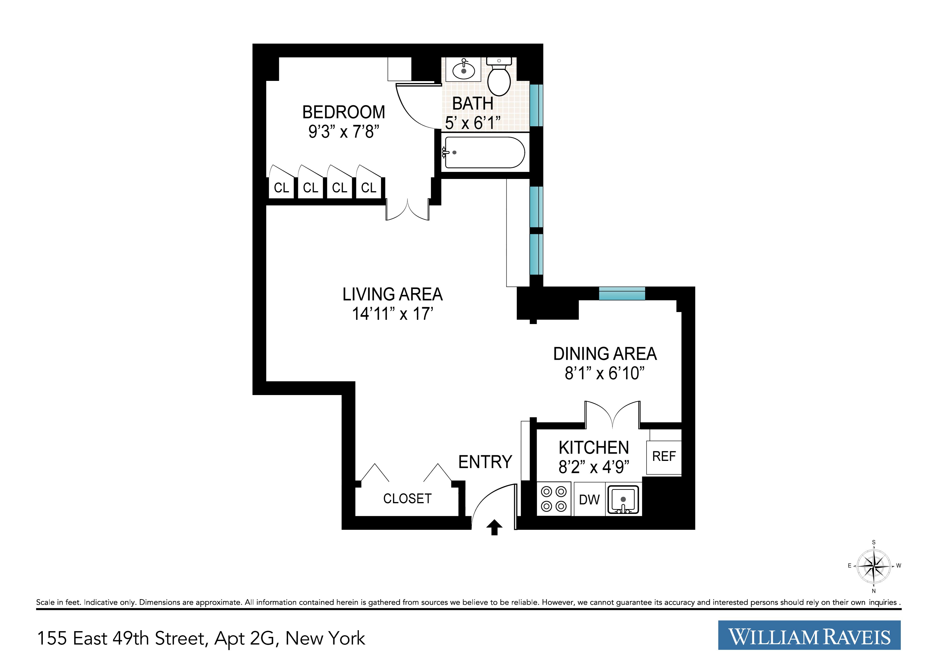 155 E 49th Street, New York, NY 10017, 1 Room Rooms,1 BathroomBathrooms,Residential,For Sale,49th,OLRS-68758