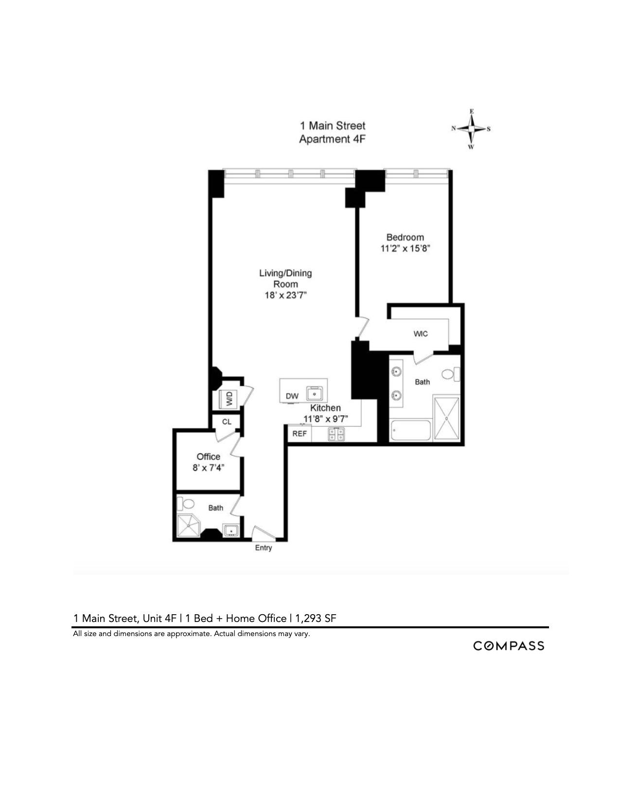 Floorplan for 1 Main Street, 4F