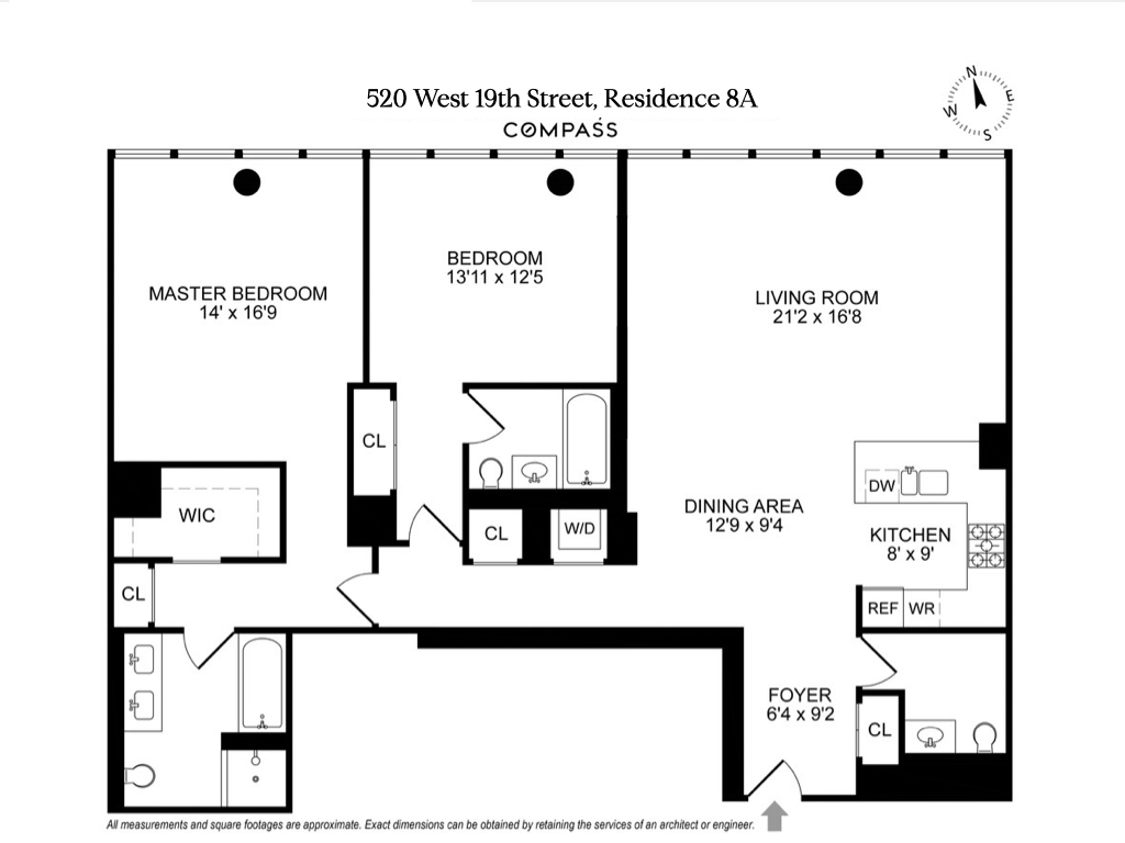 Floorplan for 520 West 19th Street, 8A