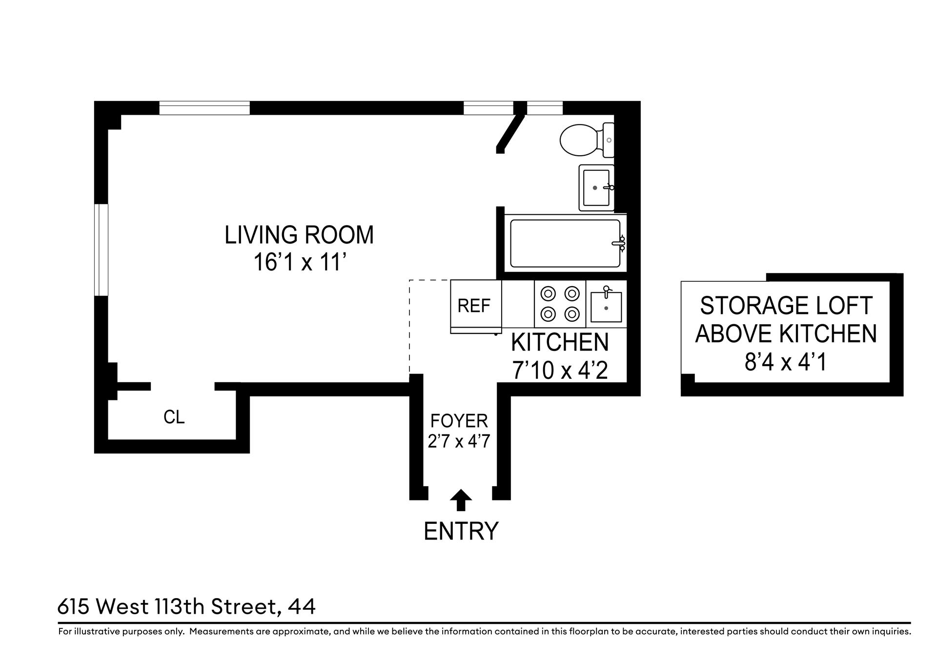 615 W 113TH Street, New York, NY 10025, 2 Rooms Rooms,1 BathroomBathrooms,Residential,For Sale,HUNTINGFIELD, THE,113TH,RPLU-5123164942