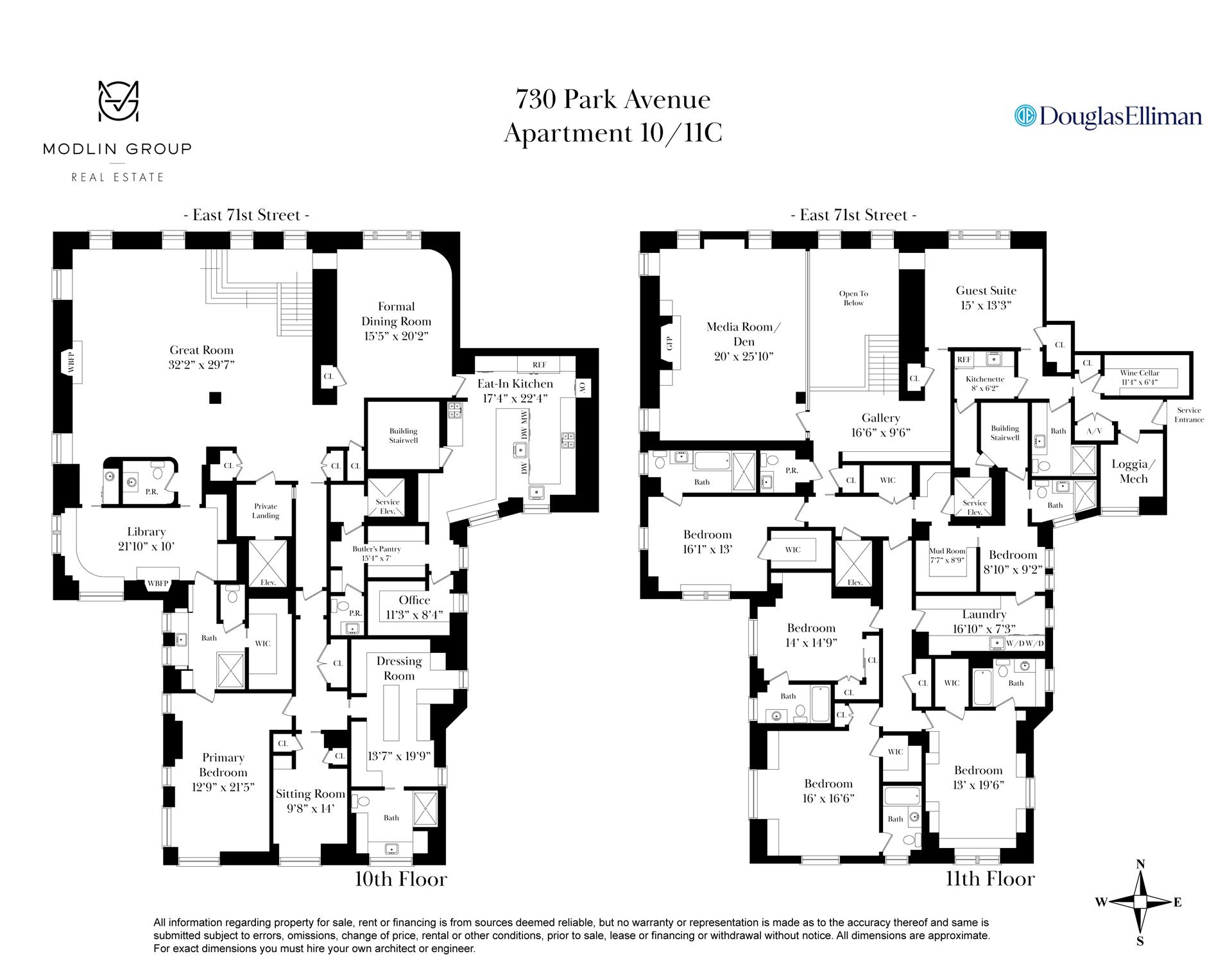 730 PARK Avenue, New York, NY 10021, 7 Bedrooms Bedrooms, 18 Rooms Rooms,9 BathroomsBathrooms,Residential,For Sale,PARK,RPLU-5123166074