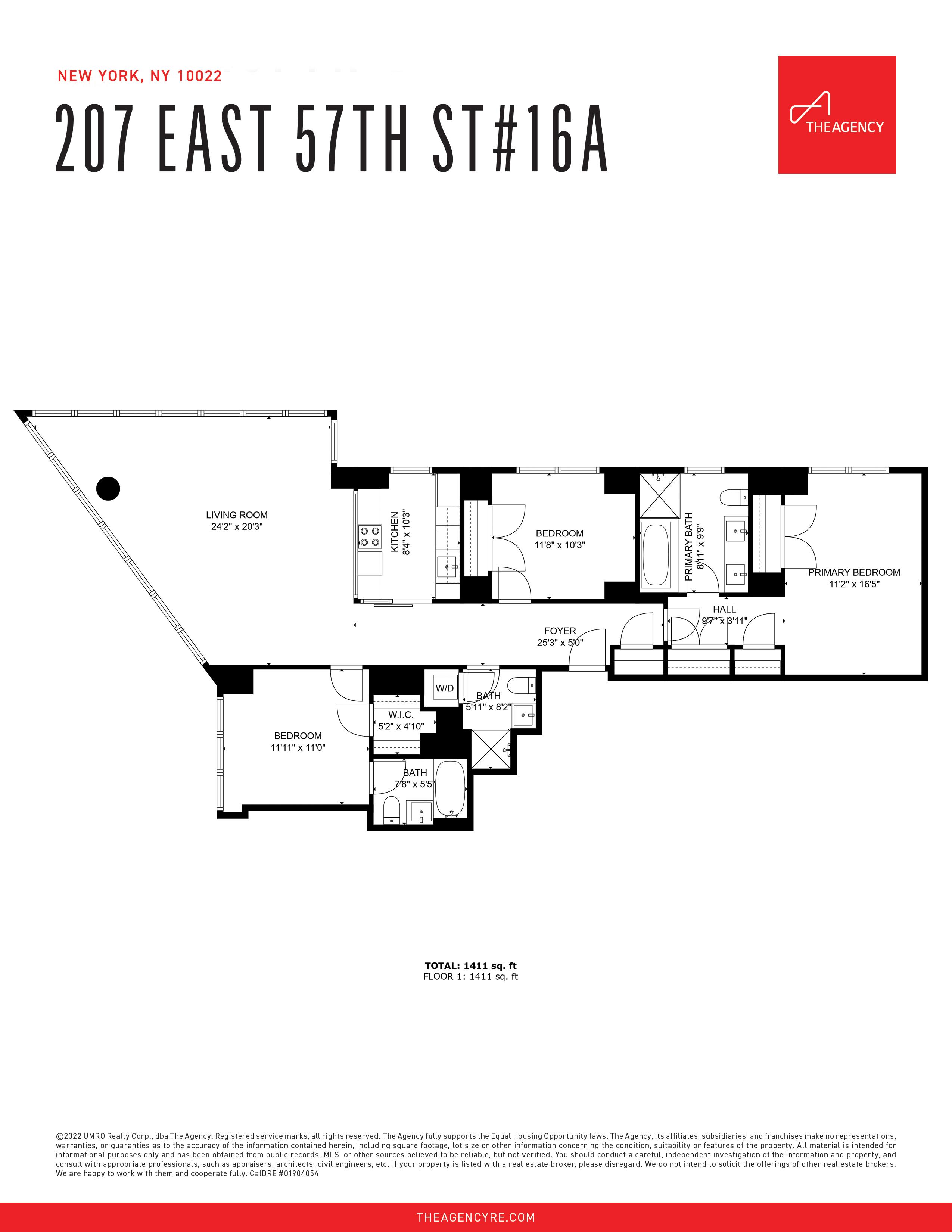 Floorplan for 207 East 57th Street, 16-A