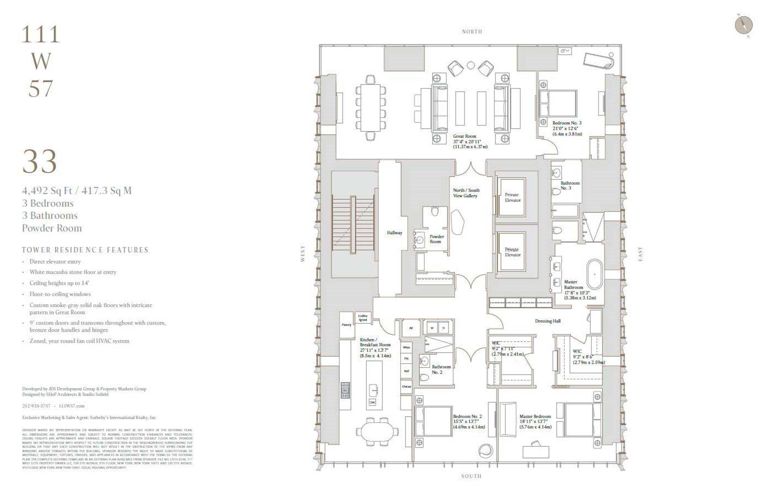 111 W 57th Street, New York, NY 10019, 3 Bedrooms Bedrooms, 6 Rooms Rooms,4 BathroomsBathrooms,Residential,For Sale,57th,PRCH-35198793