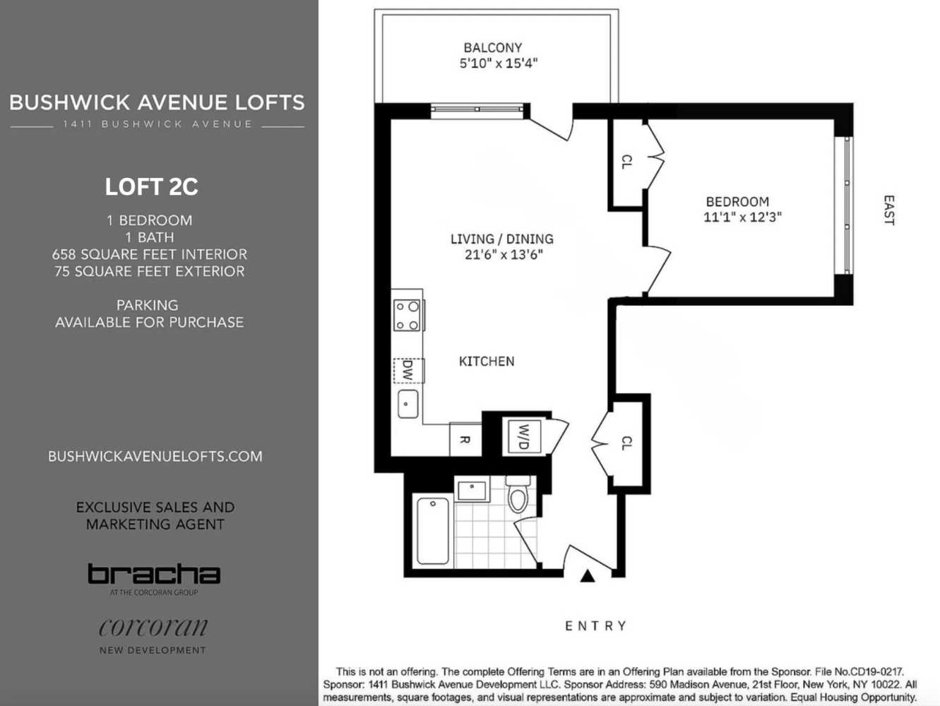 Floorplan for 1411 Bushwick Avenue, 2C