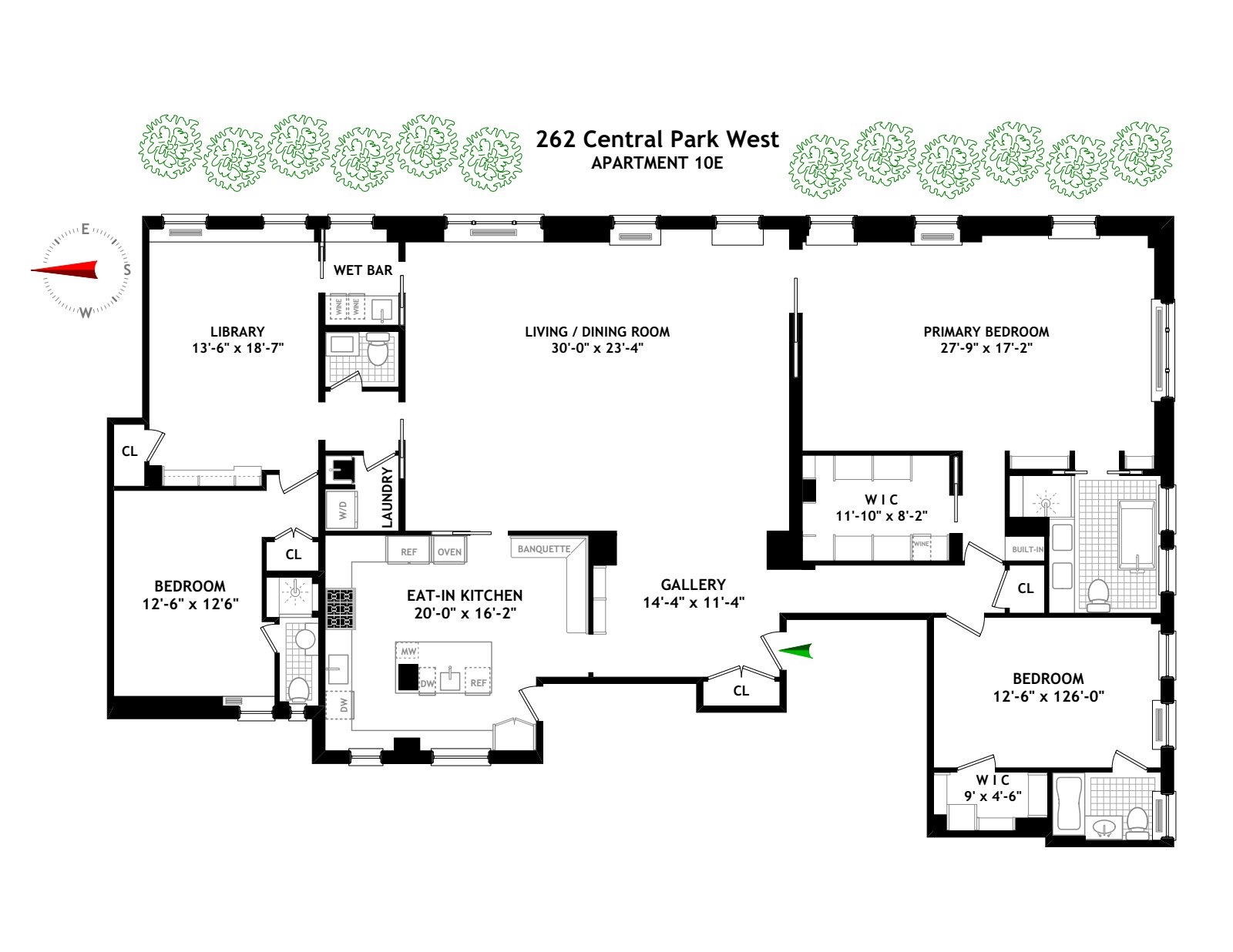 262 CENTRAL Park, New York, NY 10024, 4 Bedrooms Bedrooms, 9 Rooms Rooms,4 BathroomsBathrooms,Residential,For Sale,The White House,CENTRAL,RPLU-21923116877