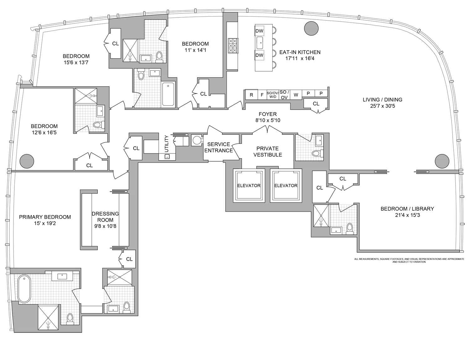 Floorplan for 111 Murray Street, 61W