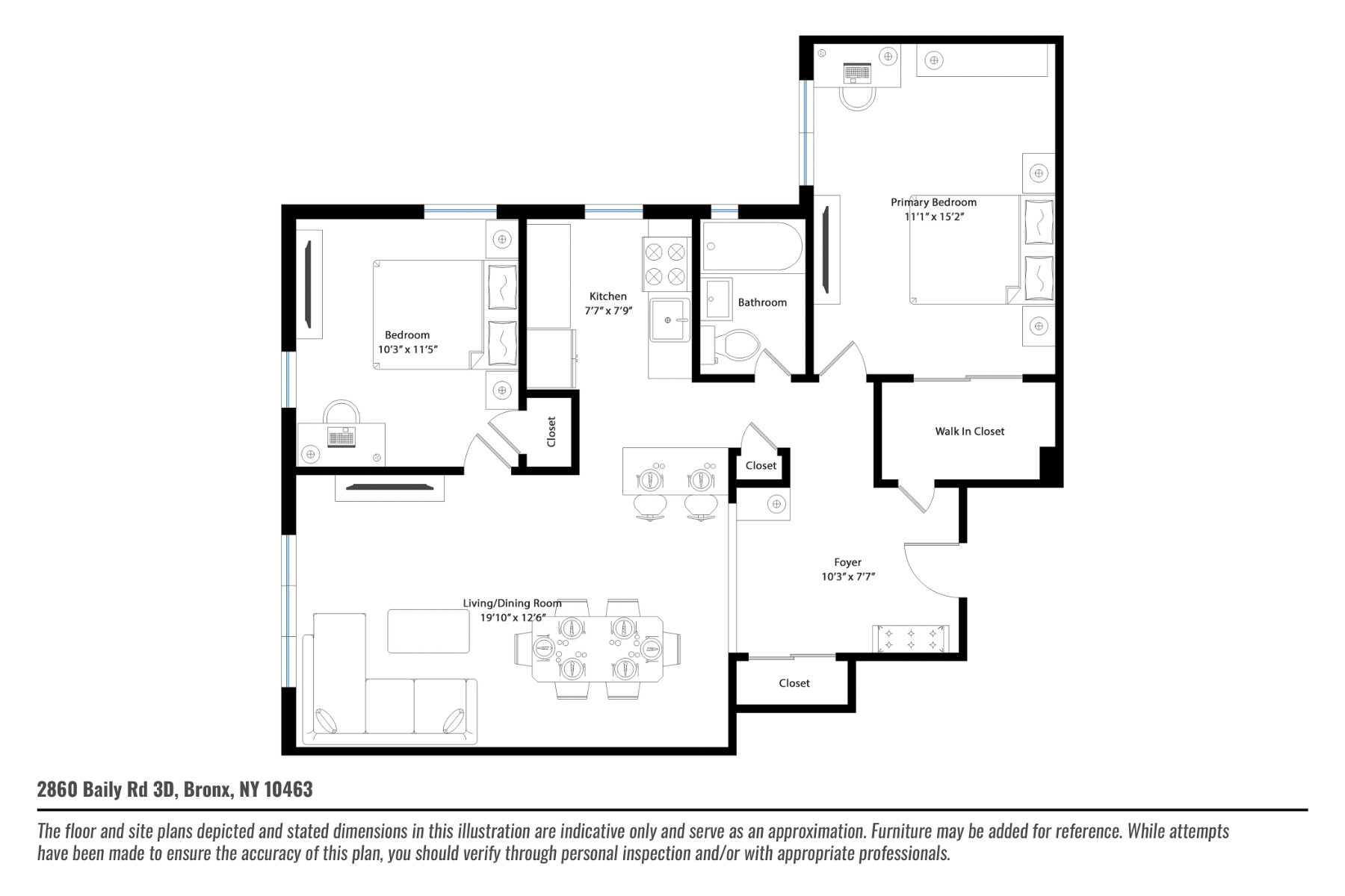 2860 Bailey Avenue, New York, NY 10463, 2 Bedrooms Bedrooms, 4 Rooms Rooms,1 BathroomBathrooms,Residential,For Sale,Bailey,RLMX-103012