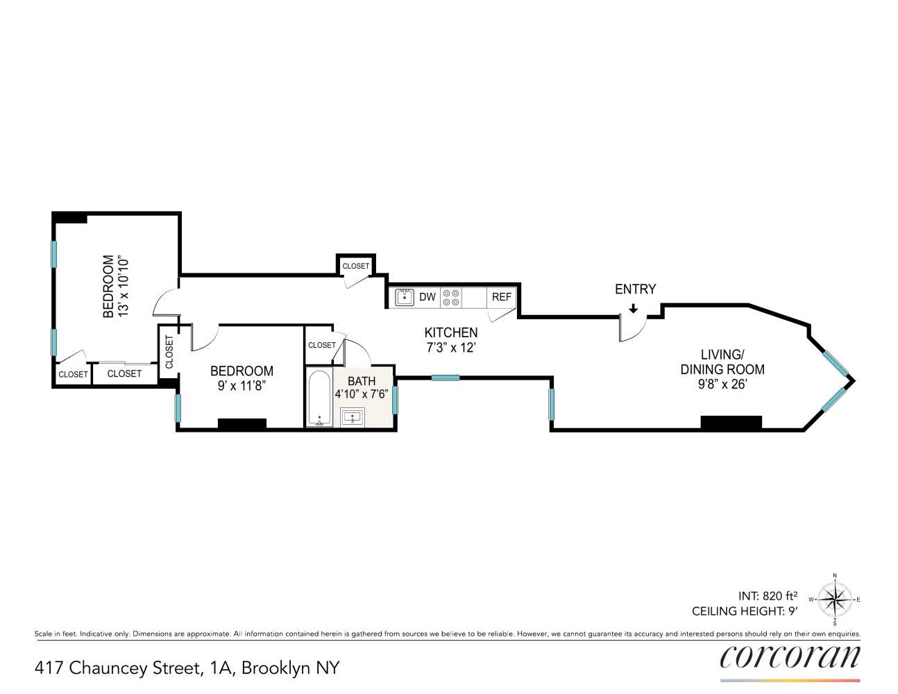 417 CHAUNCEY Street, New York, NY 11233, 2 Bedrooms Bedrooms, 4 Rooms Rooms,1 BathroomBathrooms,Residential,For Sale,CHAUNCEY,RPLU-33423080186