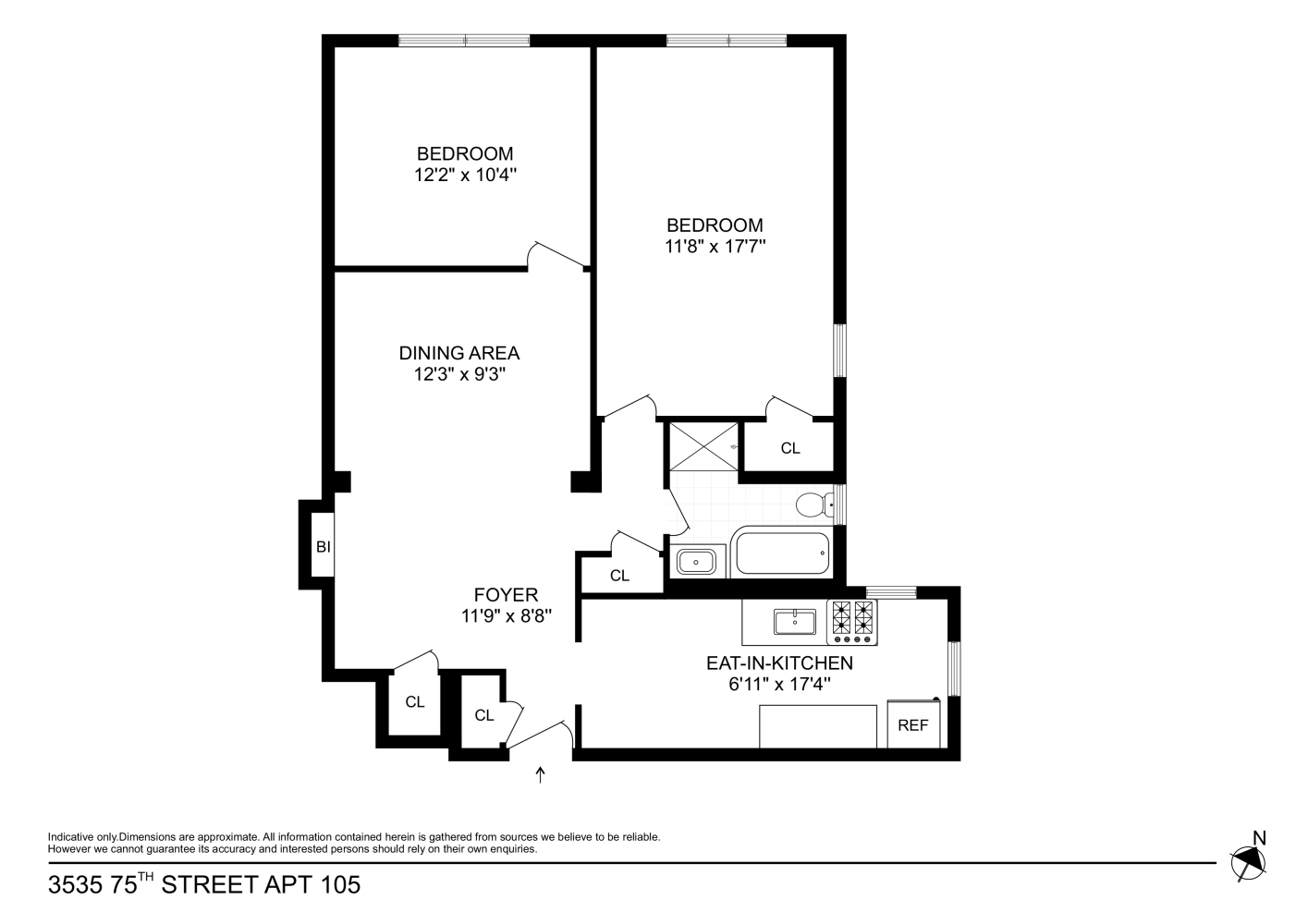 35-35 75TH Street, New York, NY 11372, 2 Bedrooms Bedrooms, 5 Rooms Rooms,1 BathroomBathrooms,Residential,For Sale,MONTCLAIR GARDENS,75TH,RPLU-33423173426