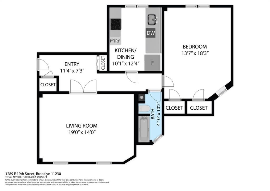 1289 E 19th Street, New York, NY 11230, 1 Bedroom Bedrooms, 3 Rooms Rooms,1 BathroomBathrooms,Residential,For Sale,19th,RLMX-103044