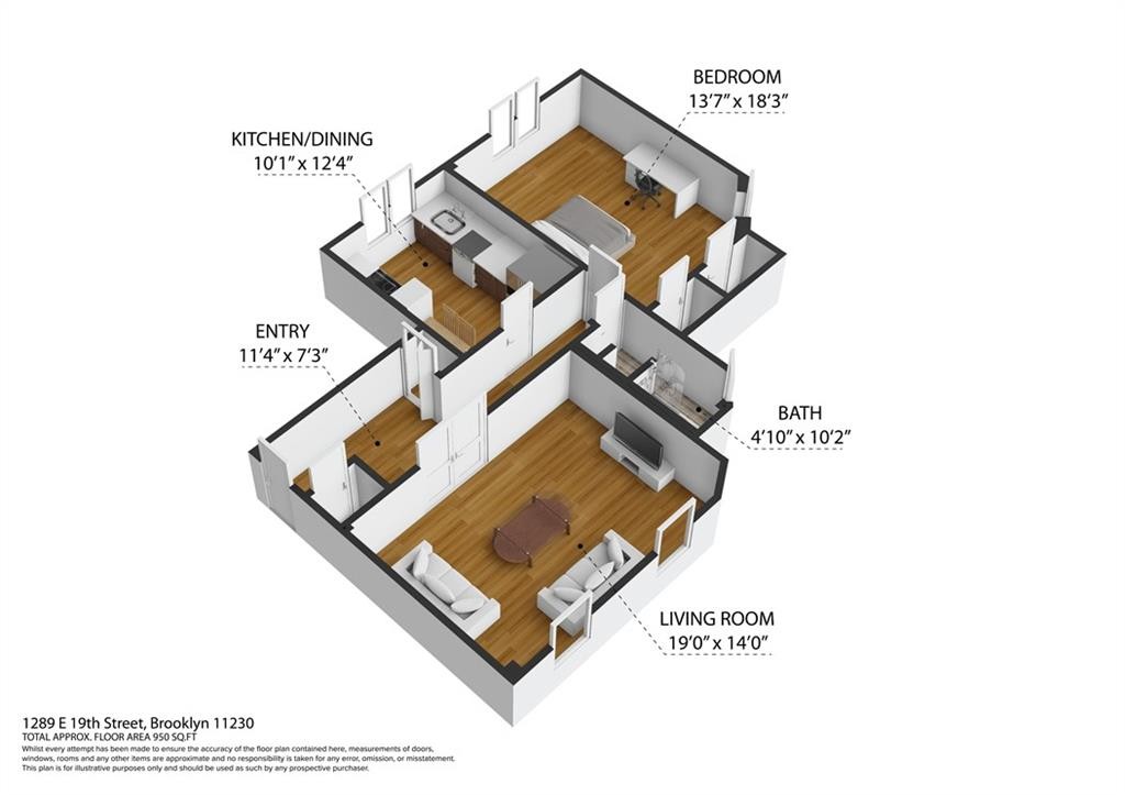 1289 E 19th Street, New York, NY 11230, 1 Bedroom Bedrooms, 3 Rooms Rooms,1 BathroomBathrooms,Residential,For Sale,19th,RLMX-103044