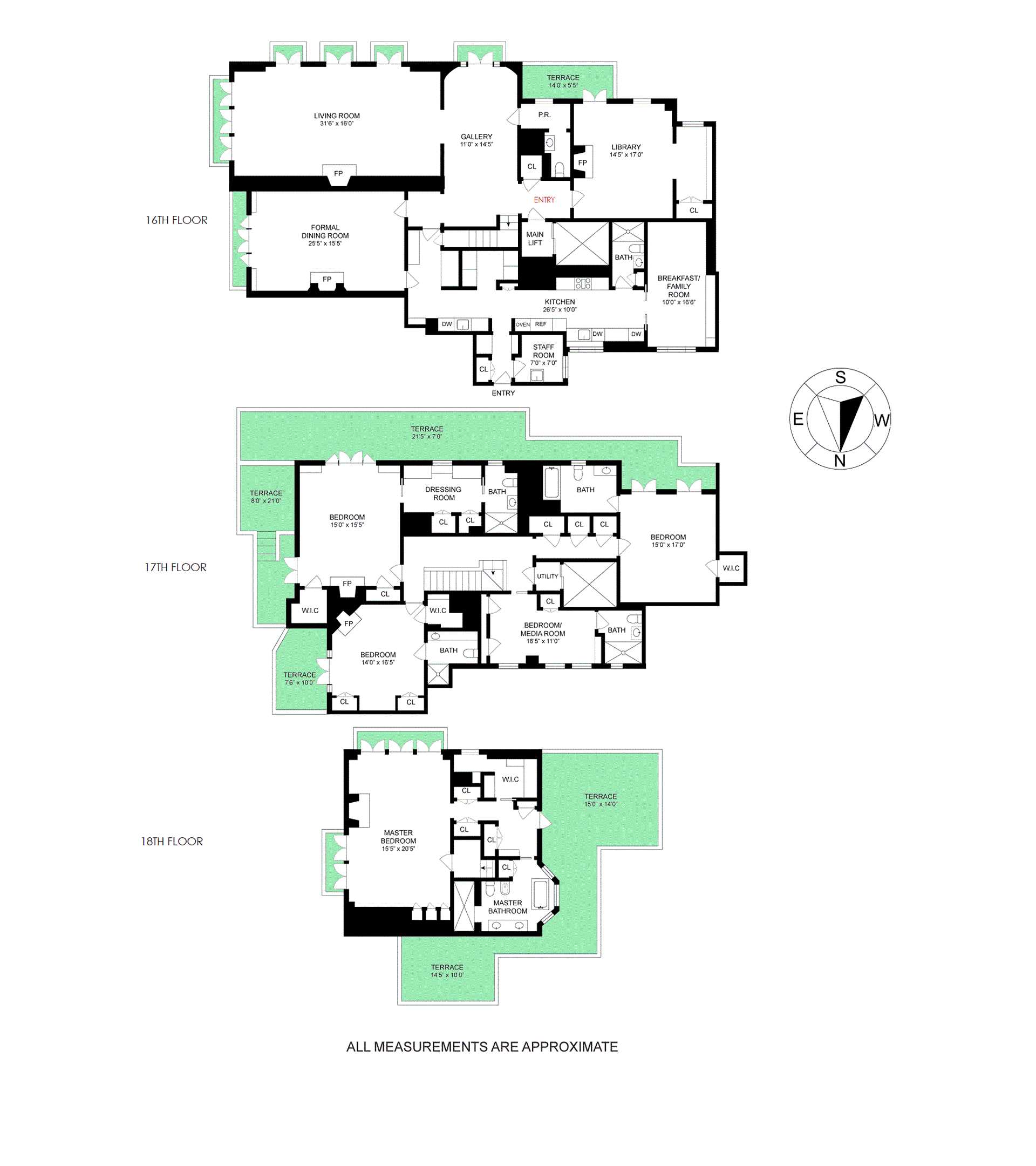 Floorplan for 1220 Park Avenue, PHB