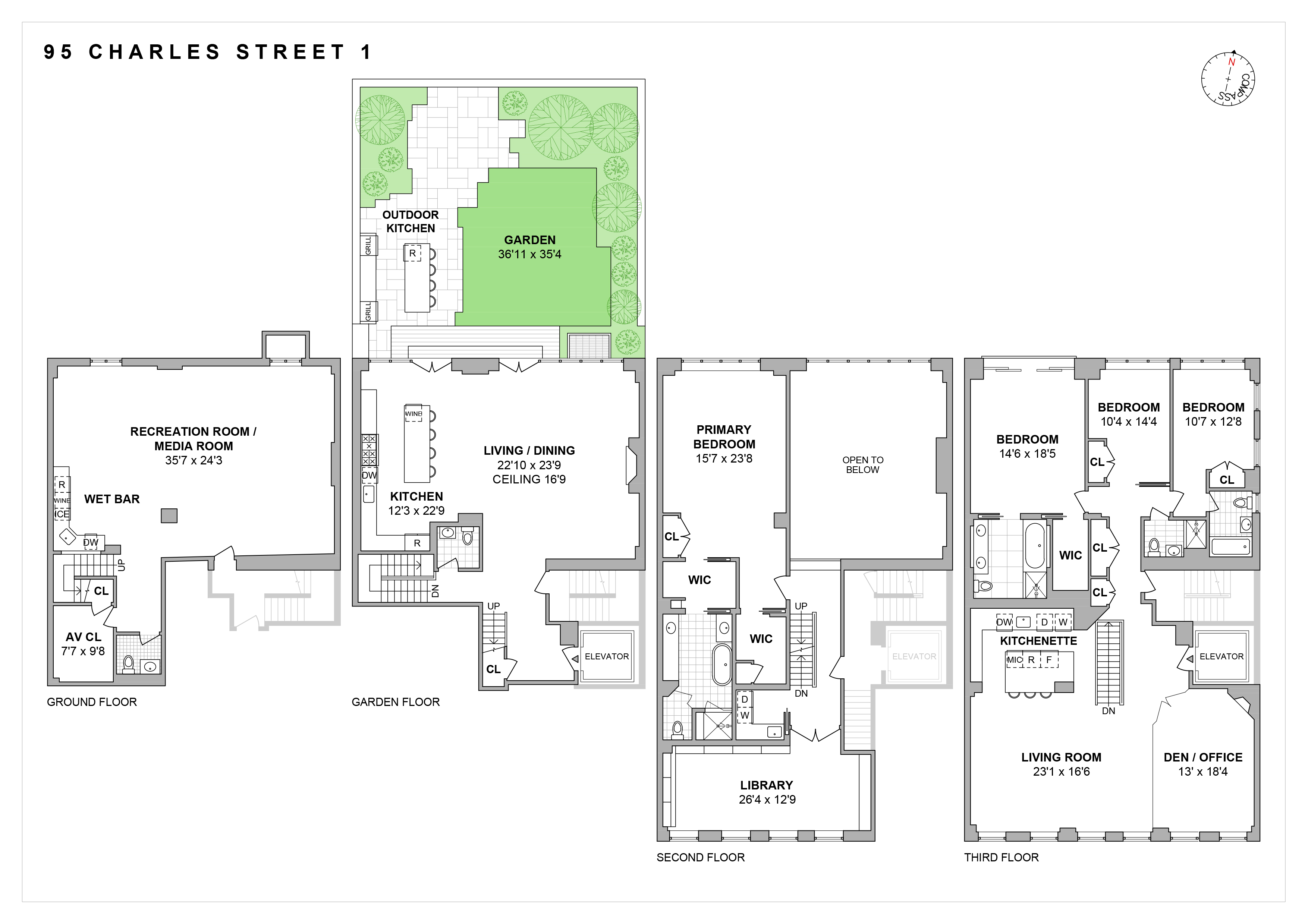 Floorplan for 95 Charles Street, TH