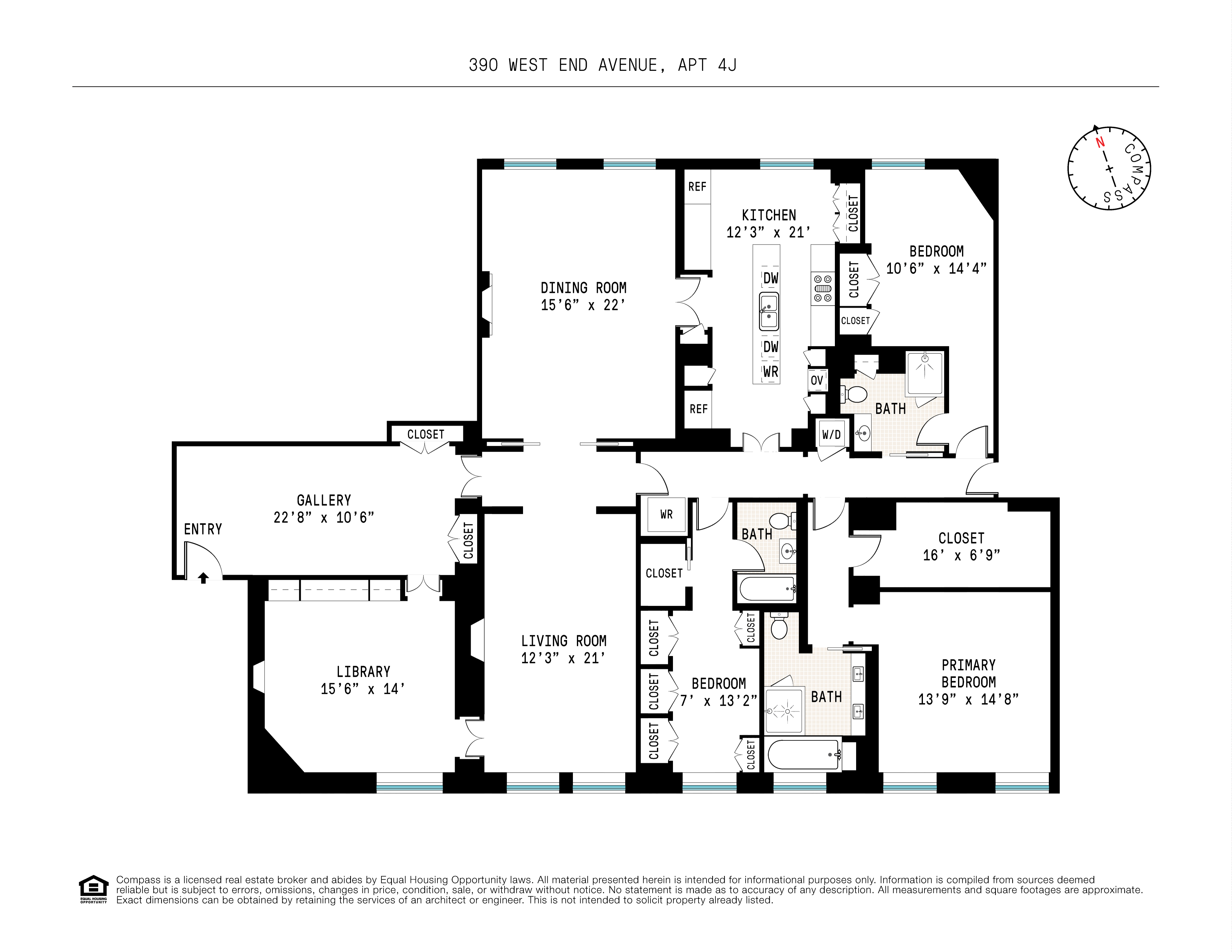 Floorplan for 390 West End Avenue, 4J