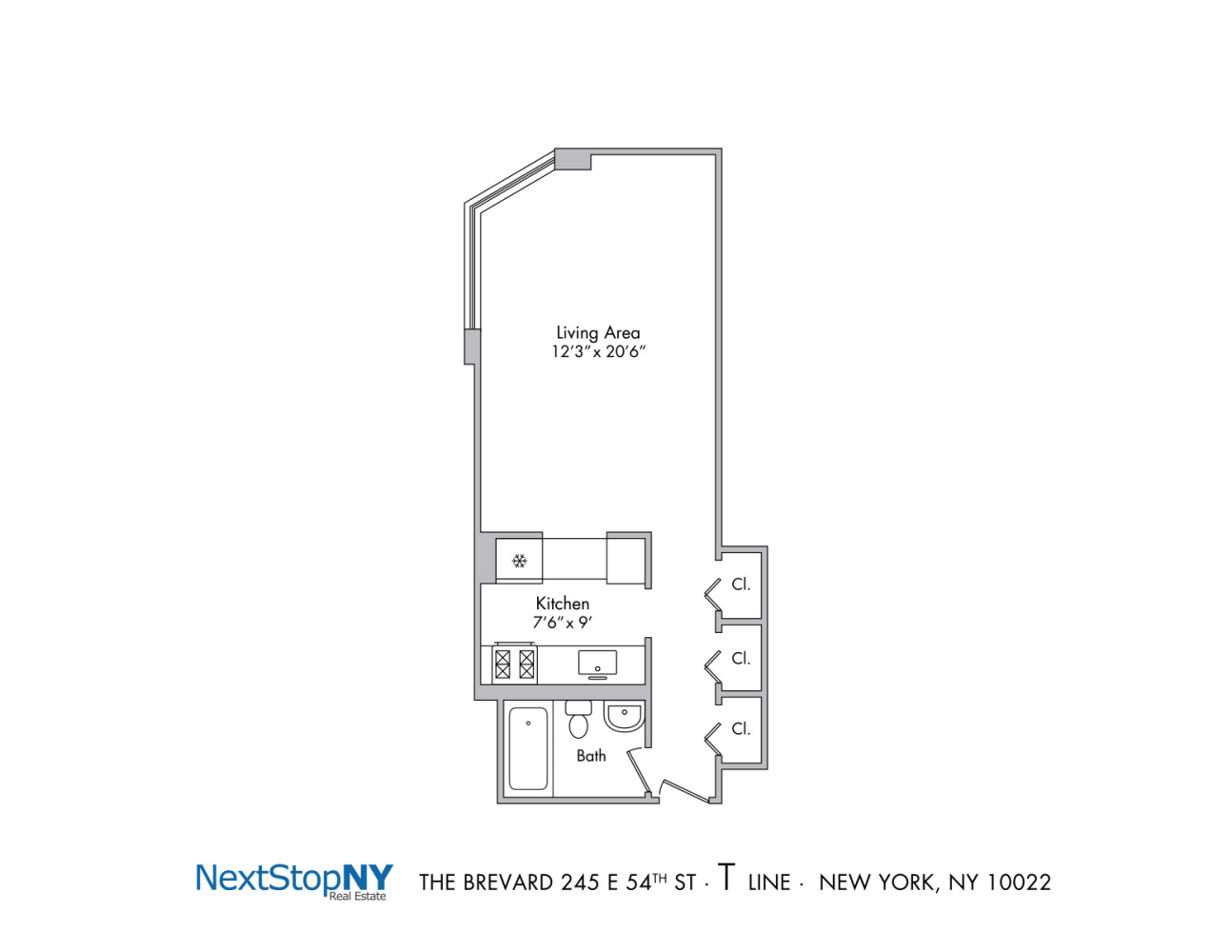 245 E 54TH Street, New York, NY 10022, 2 Rooms Rooms,1 BathroomBathrooms,Residential,For Sale,The Brevard,54TH,RPLU-558723187764