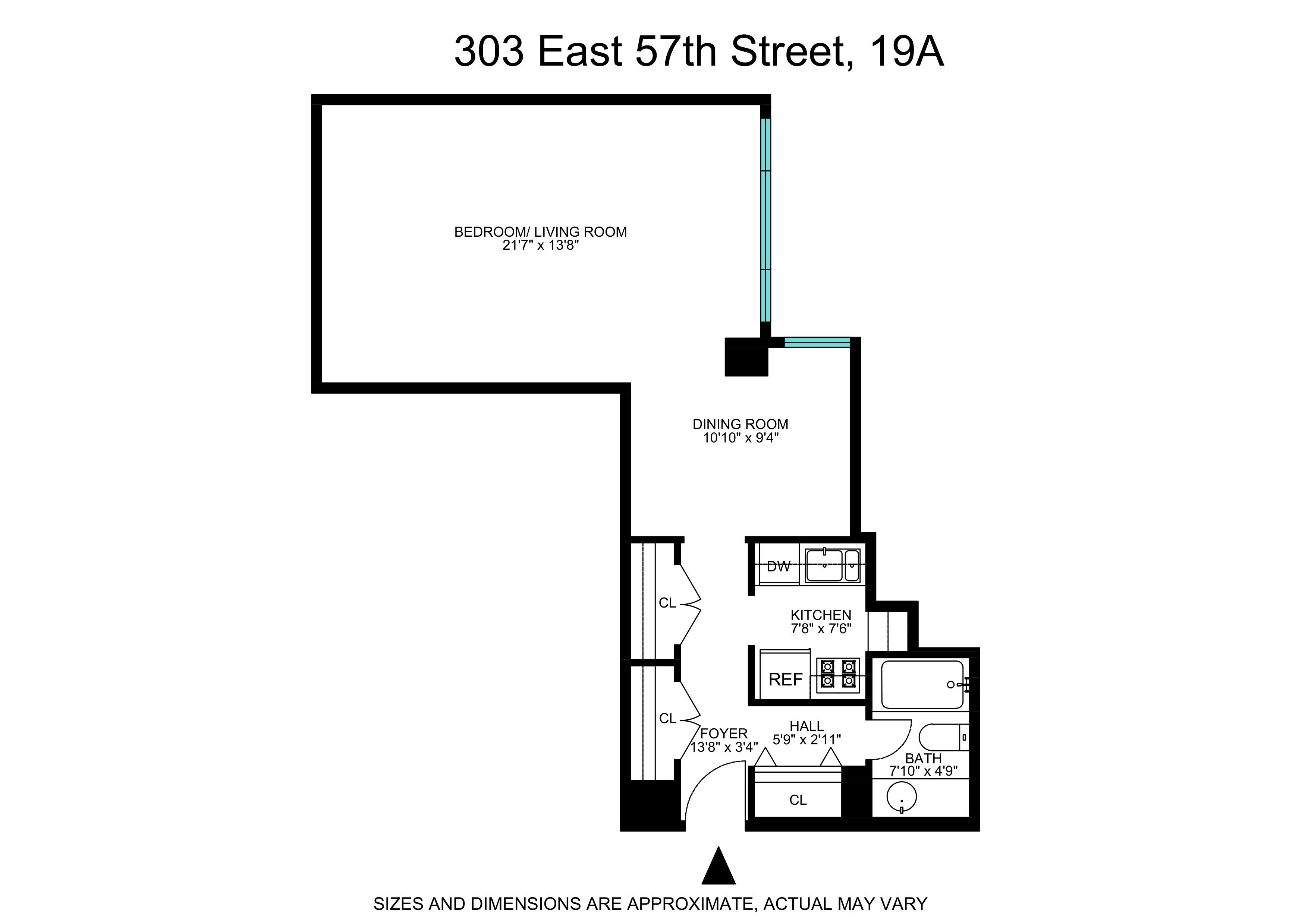 303 E 57th Street, New York, NY 10022, 2 Rooms Rooms,1 BathroomBathrooms,Residential,For Sale,The Excelsior,57th,PRCH-35216469