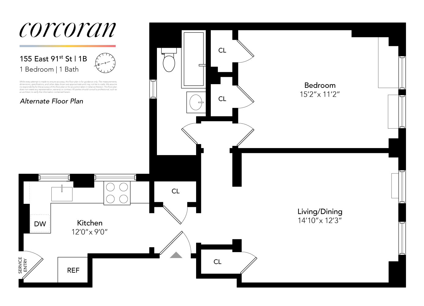 155 E 91ST Street, New York, NY 10128, 1 Bedroom Bedrooms, 4 Rooms Rooms,1 BathroomBathrooms,Residential,For Sale,91ST,RPLU-33423183972