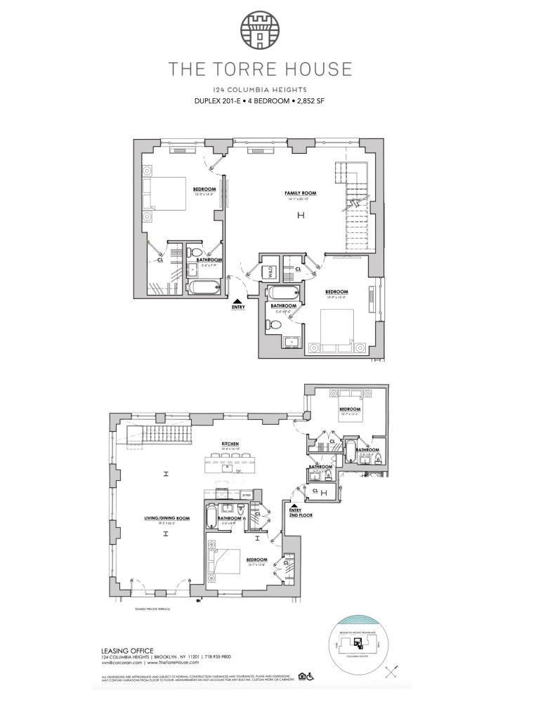 Floorplan for 124 Columbia Heights, 201