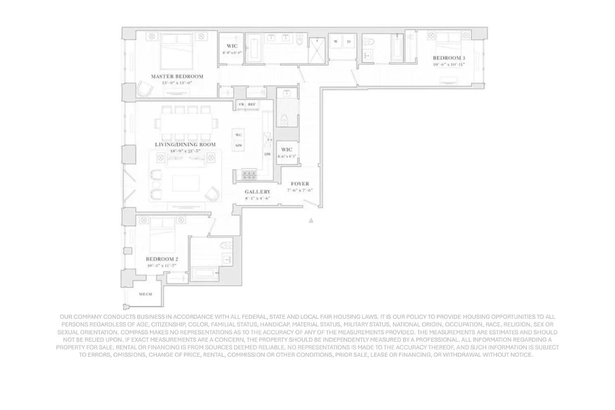 Floorplan for 269 West 87th Street, 10B