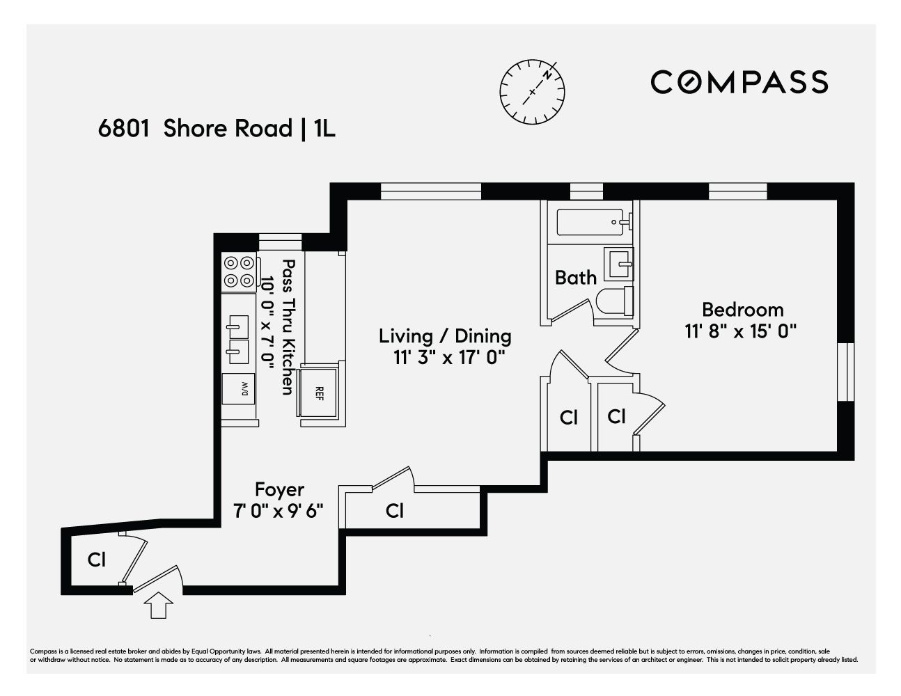 6801 Shore Road, New York, NY 11220, 1 Bedroom Bedrooms, 3 Rooms Rooms,1 BathroomBathrooms,Residential,For Sale,Shore,COMP-1667424987506526985