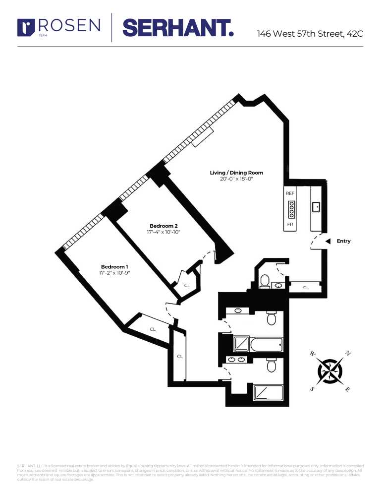 Floorplan for 146 West 57th Street, 42C