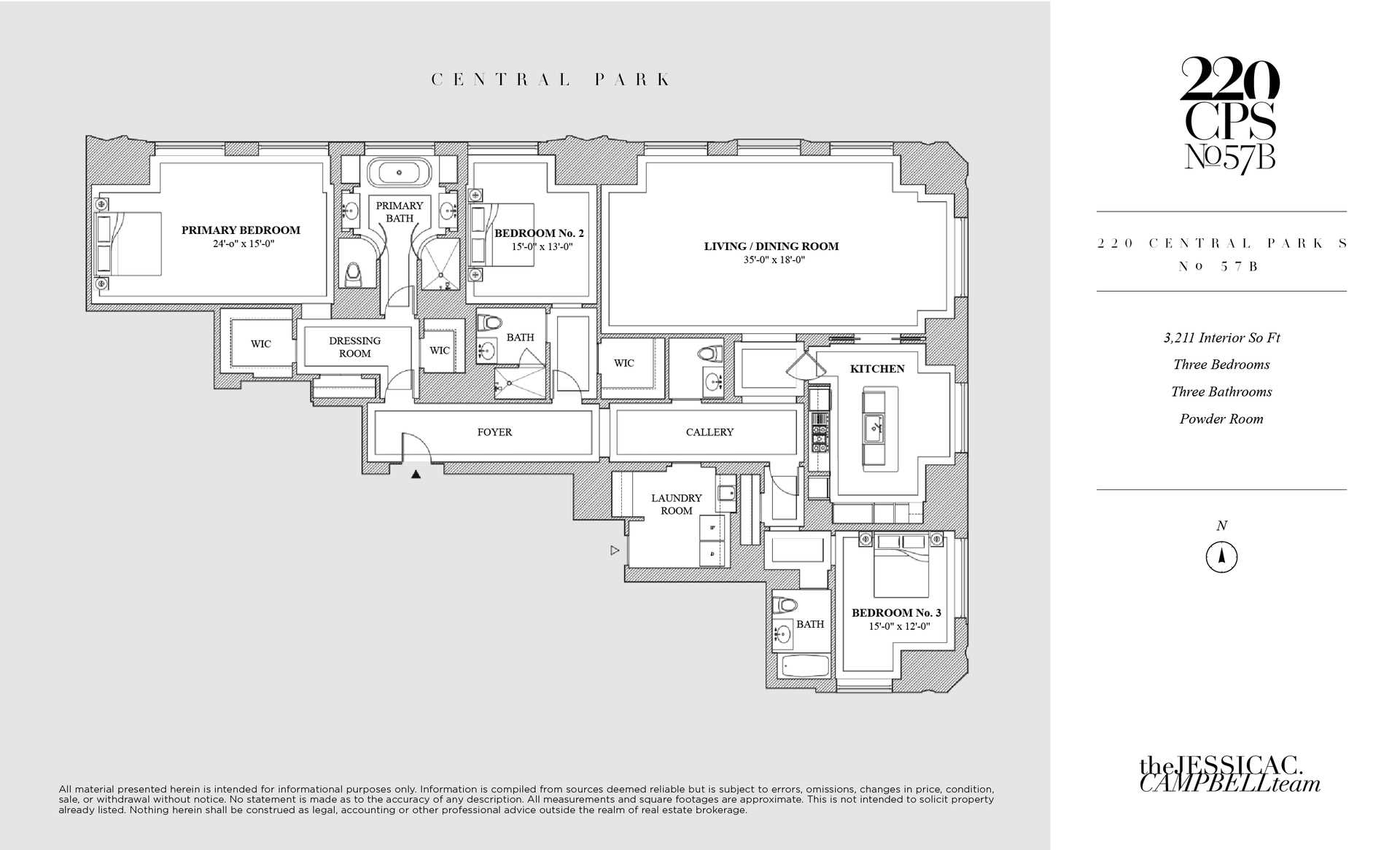 Floorplan for 220 Central Park, 57-B