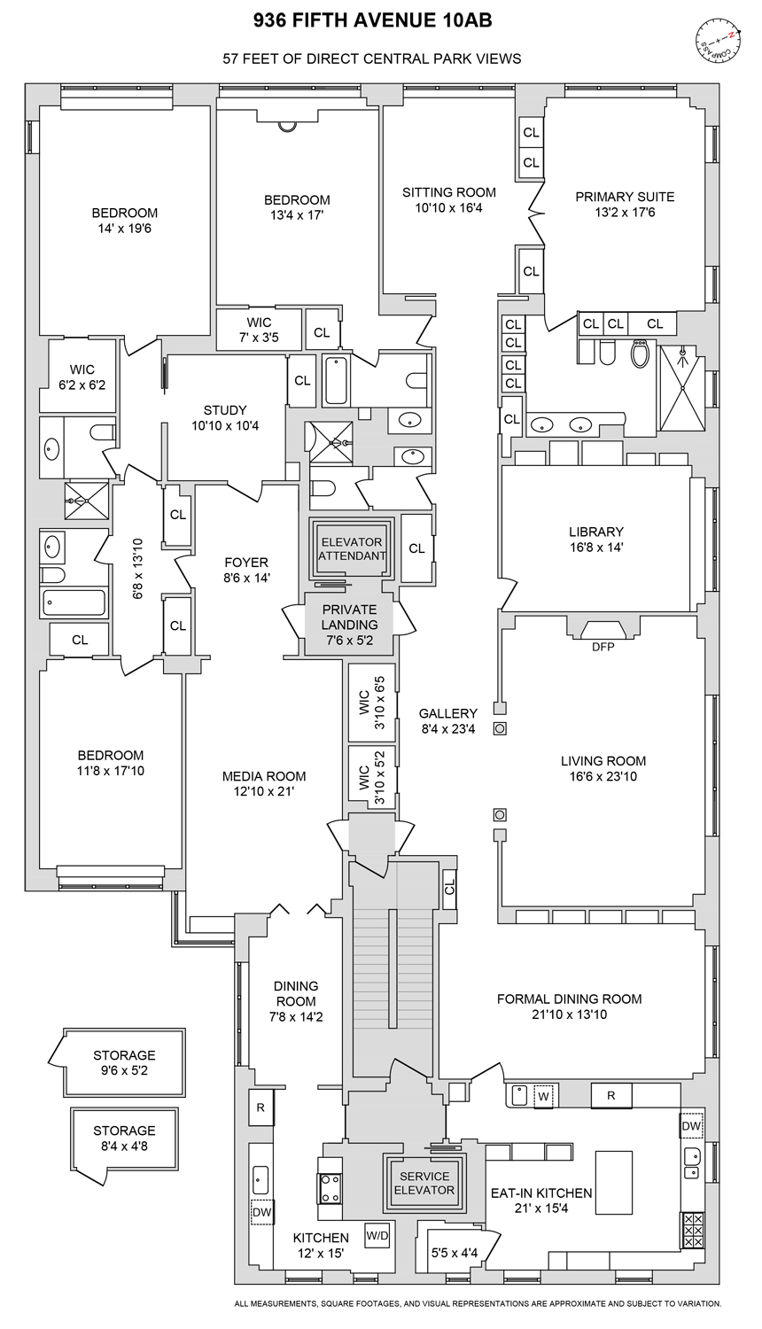 Floorplan for 936 5th Avenue, 10AB