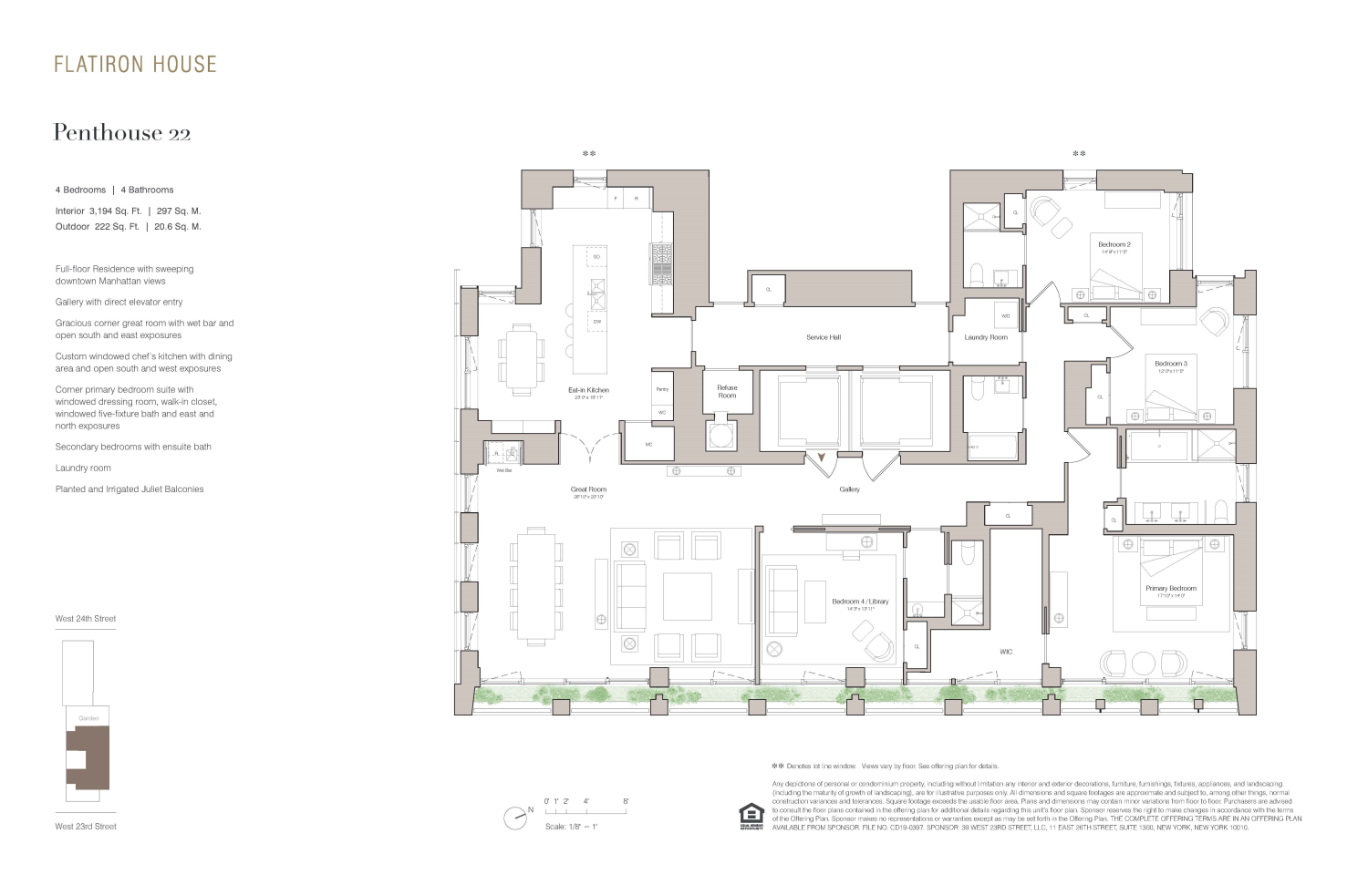 Floorplan for 39 West 23rd Street, PH22