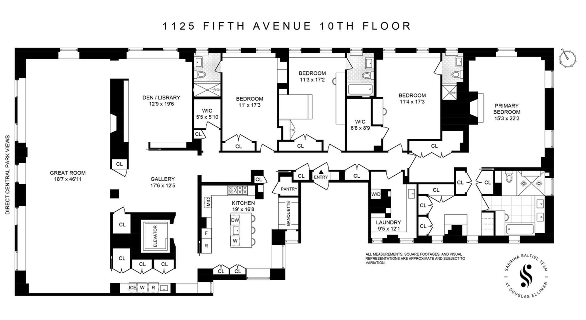 Floorplan for 1125 5th Avenue, 10