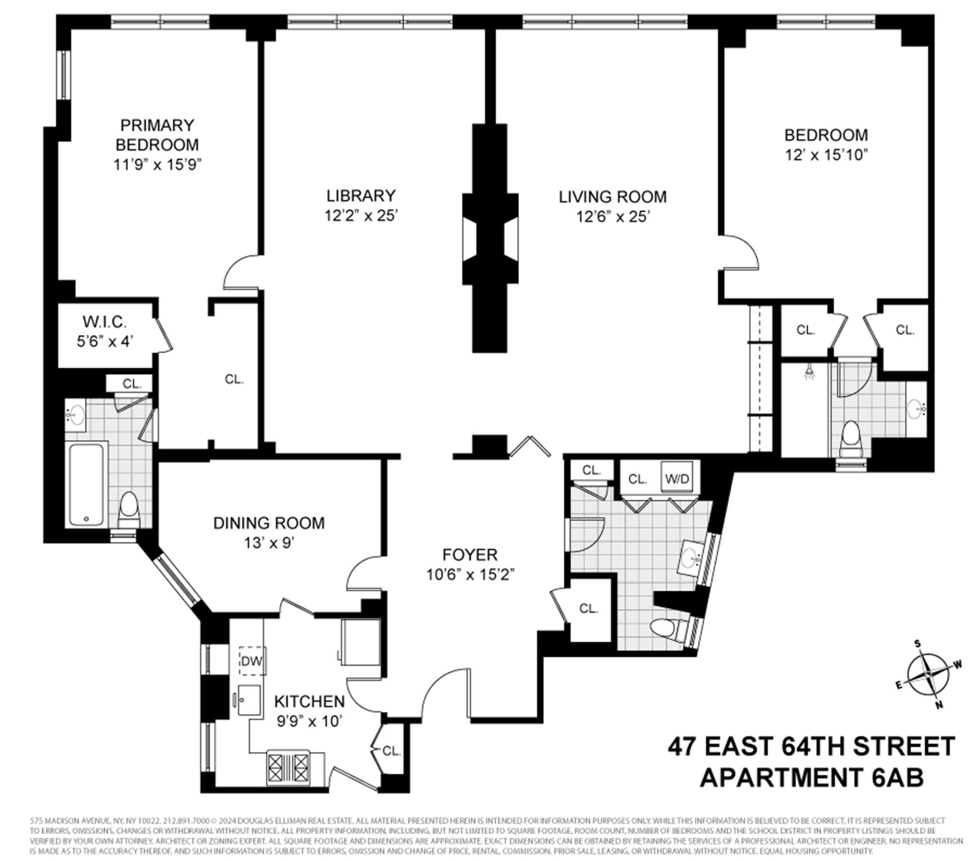 Floorplan for 47 East 64th Street, 6AB