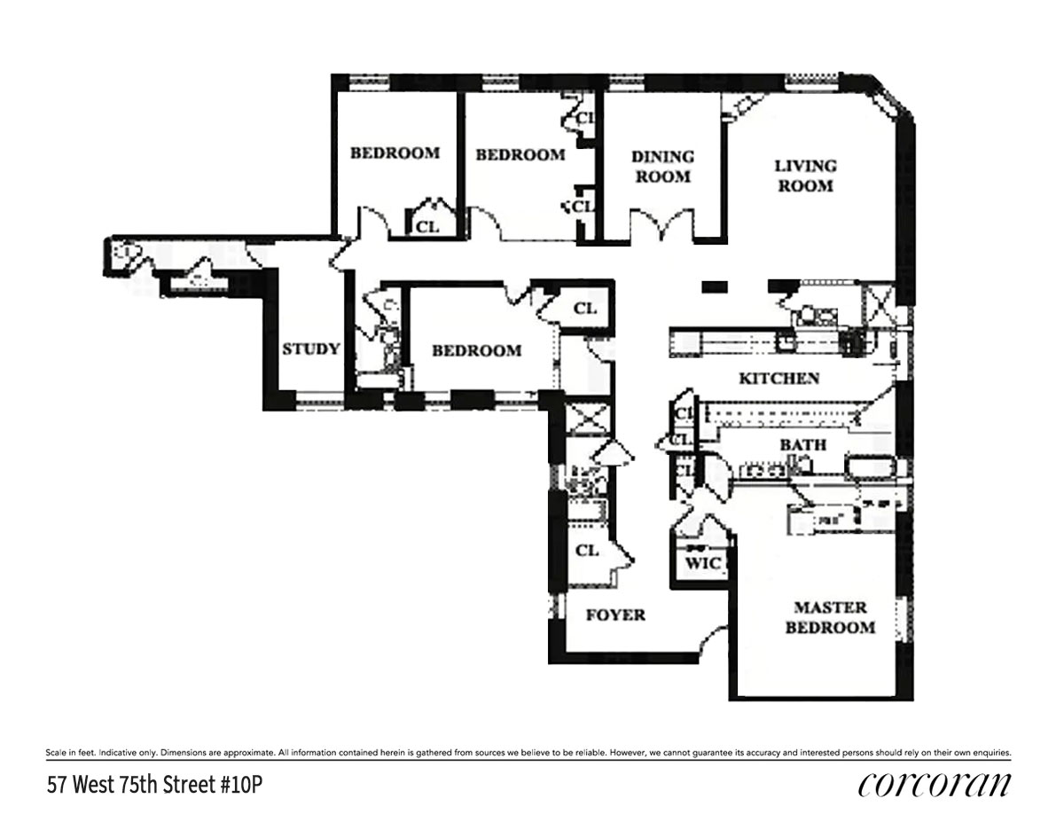 Floorplan for 321 Columbus Avenue, 10P