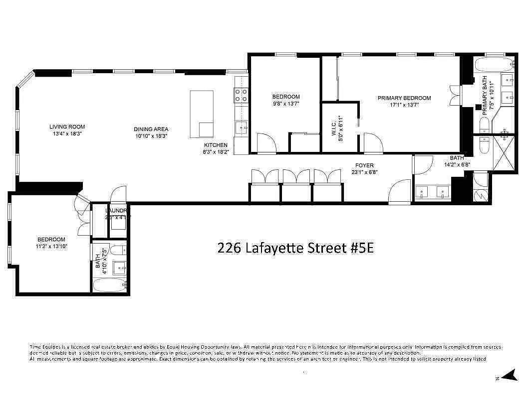 Floorplan for 226 Lafayette Street, 5-E