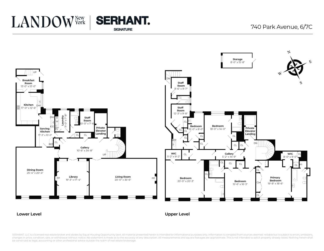 Floorplan for 740 Park Avenue, 6/7C