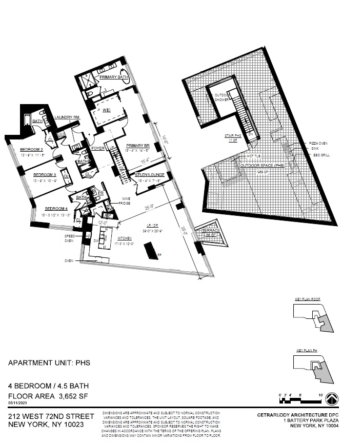 Floorplan for 212 West 72nd Street, PHS