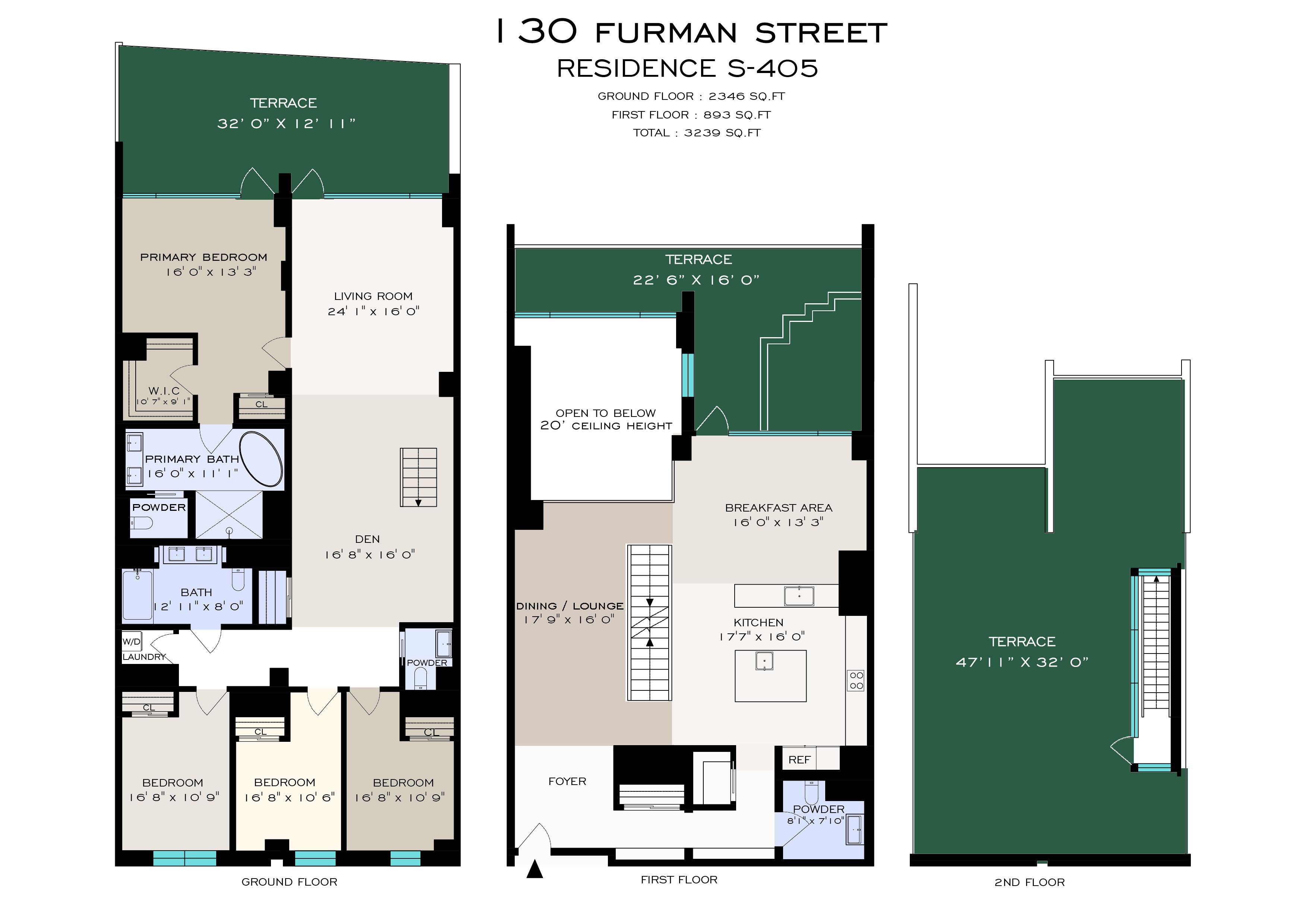 Floorplan for 130 Furman Street, S-405