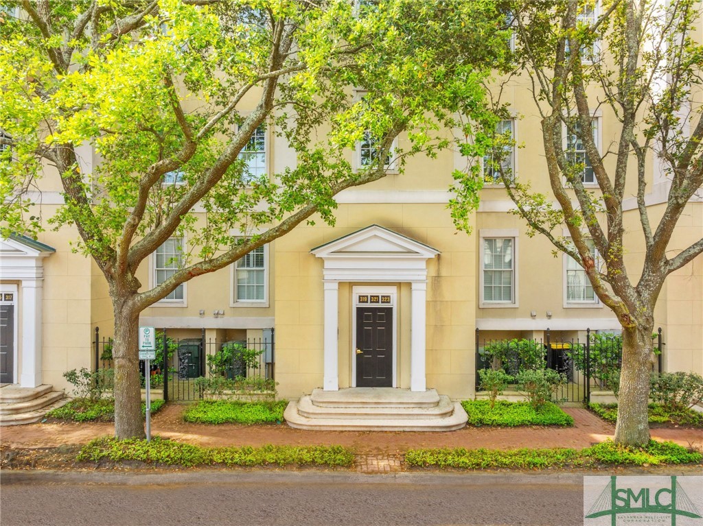Immaculate 2BR/2.5BA 1591sqft 2-Story Condo at The Gardens on Jones in Savannah's Historic District! Spacious Kitchen Open to Dining and Living Area + Laundry Room that can Double as an Office! Direct View of Courtyard Fountain from Private Balcony that features Spiral Staircase leading to Gated Courtyard & Beautiful Blooming Landscaping! Soaring 12 Ft Ceilings Downstairs w/Large Windows allowing Natural Light! Beautiful Kitchen w/Granite Countertops, Stainless Steel Appliances & White Cabinets! Open Living Area w/Gas Fireplace & Custom Built-Ins! Primary Suite features Large Double Closets, Linen Closet, Jetted Tub & Separate Shower! 2nd Bedroom has En-suite Bathroom & Large Walk-In Closet! HOA includes Water, Gas, Exterior Maintenance/Insurance, Keyed Elevator Access from Gated Underground Parking Garage to Front Door + 1 Designated Parking Spot & 8x10 Storage Unit! Walking Distance to SCAD, Restaurants & Shopping! Quick Commute to Hospitals, Airport, Gulfstream & Hyundai Metaplant!!