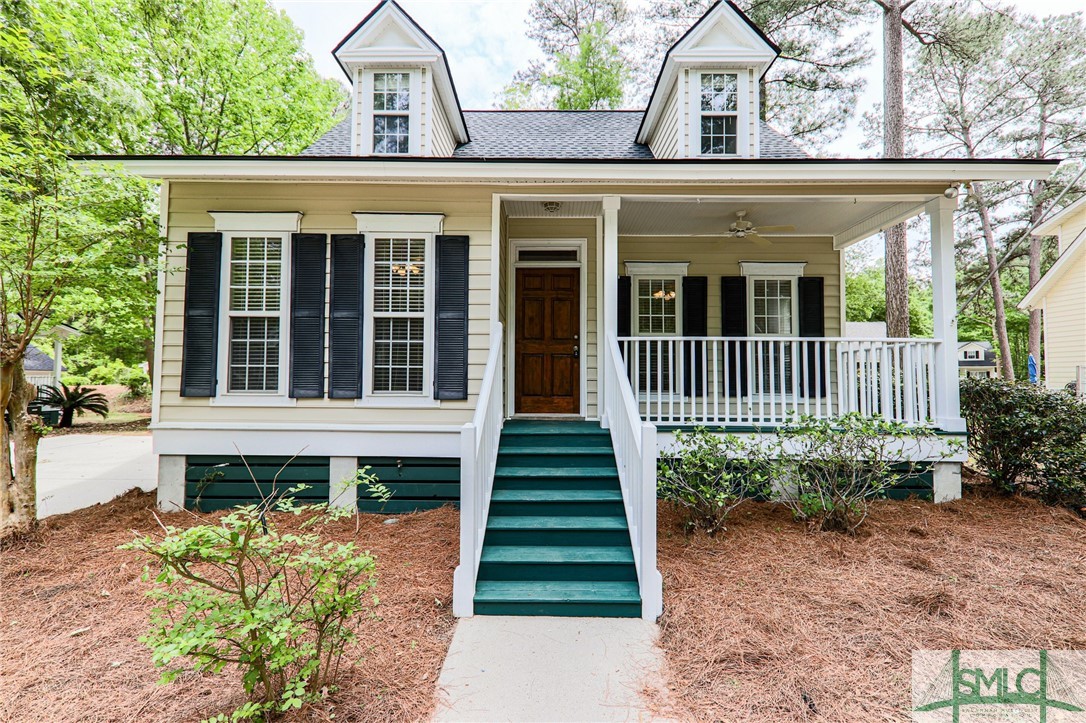 Nestled in Richmond Hill's sought-after Brisbon Hall neighborhood, this 3-bedroom, 2.5-bath, 1565 sq ft haven awaits! Relax on the inviting low country front porch and entertain in the open-layout interior boasting crown molding and laminate floors. The kitchen dazzles with white cabinets and stainless-steel appliances, overlooking the serene backyard. Retreat to the main-level primary bedroom with ensuite. Walk-in closets in all 3 bedrooms. Step onto the screened back porch or unwind in the tranquil fenced backyard featuring a brick patio, shade trees and stunning rose bushes. Lofted storage in the carport, plus a spacious storage room/workshop with power. Walking distance to Richmond Hill High School and convenient to I-95, Fort Stewart, Savannah, shopping, and dining. Seize the chance to call this home sweet home!