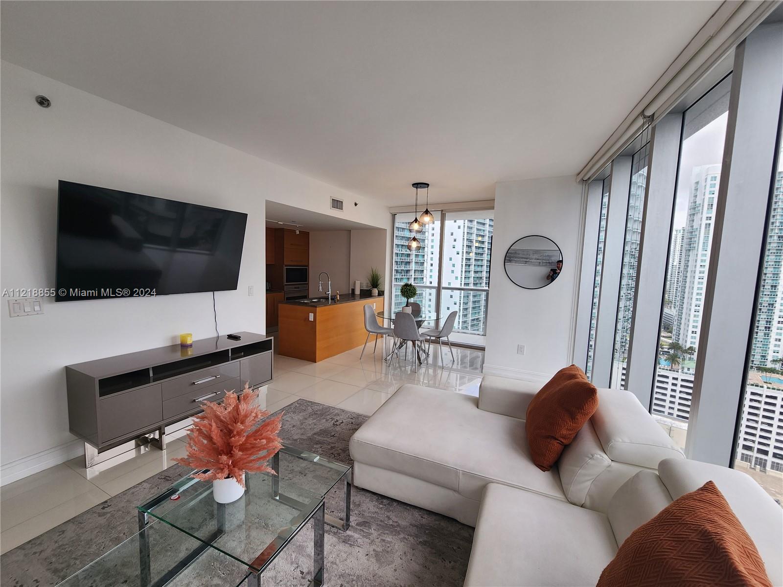 SPECTACULAR OPPORTUNITY TO PURCHASE AN APARTMENT IN THE BEST AND CHIC BUILDING IN BRICKELL AREA. GORGEOUS OCEAN, RIVER AND BAY VIEWS. CORNER 2/2 UNIT TOTALLY RENOVATED. ITALIAN PORCELAIN FLOORS, CUSTOM MADE CLOSETS, BLINDS, LIGHTING FIXTURES AND MUCH MORE!!! LEASED UNTIL JUNE 2024 FOR $6300