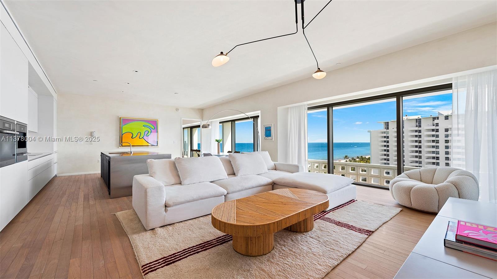 Beautiful 2 bedroom, 2 bathroom unit on the 12th floor of the private residences at the Edition. Ocean view with a spacious balcony. Furnished. Fully equipped kitchen. Graciously appointed living and dining areas. Access to all hotel amenities. Prime location! It is within walking distance to everything. 1 Month Minimum. The monthly rates reflected are for a yearly lease. For short-term or seasonal rates, please call the listing agent.
