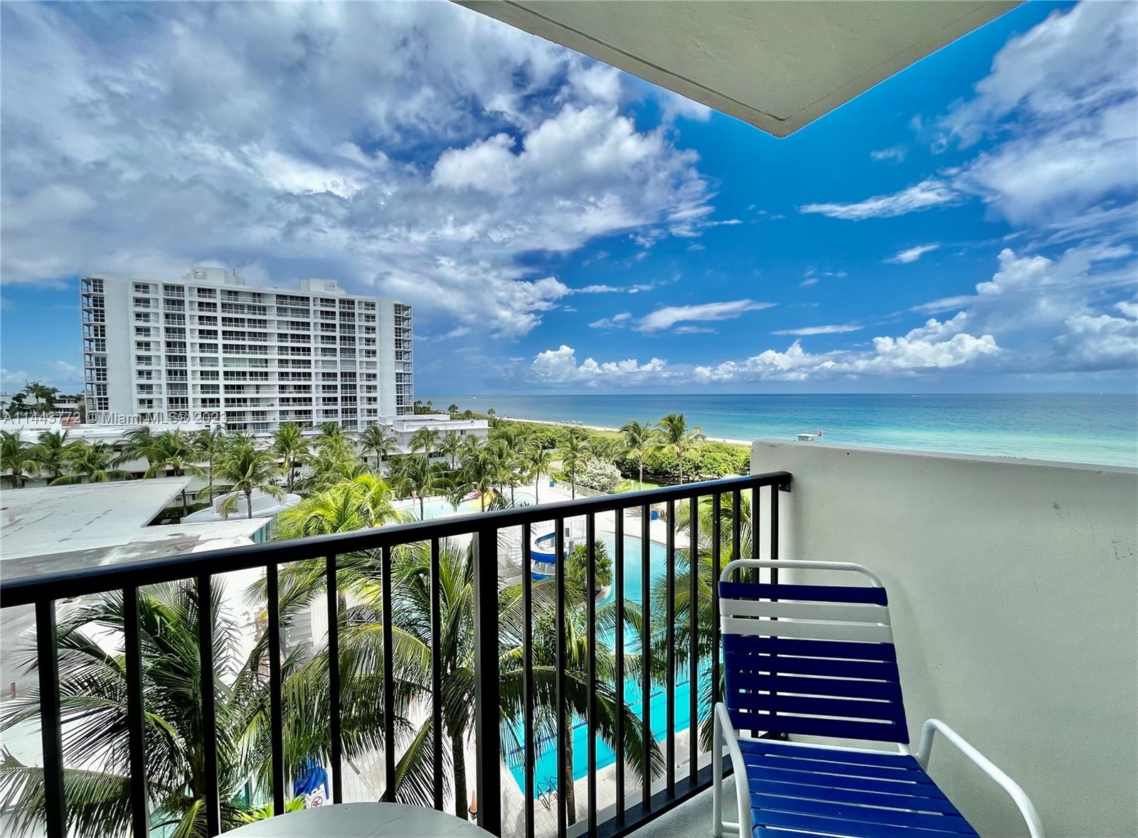 Enjoy breathtaking ocean views and a prime Surfside location with this fully furnished condo at The Manatee. This delightful residence has 2 bedrooms, 2 renovated bathrooms, and tile flooring throughout. The unit has its own washer and dryer for added convenience.  There is one assigned covered parking space and the building offers guest parking. The building itself has an oceanfront swimming pool and, adjacent to the condo is the Surfside Community Center and pool, providing even more opportunities for recreation and leisure. Just a block or two from shopping, dining, town festivals, local farmer's market, houses of worship, and more. Zoned for A-rated Bay Harbor elementary and middle schools. Available for rent for a minimum of 6 months.