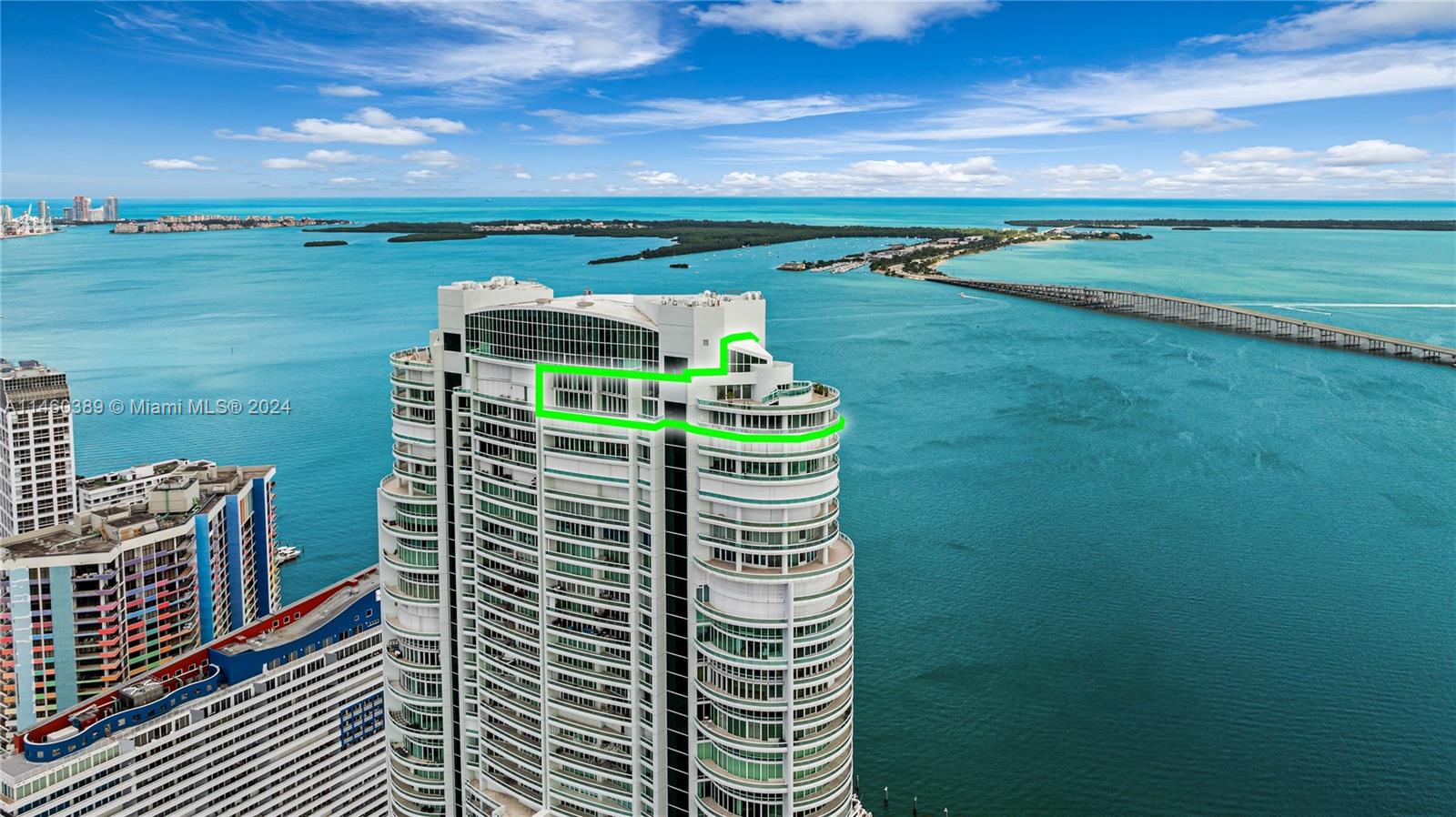 Experience unparalleled luxury in this breathtaking 2-story PENTHOUSE offering 360-degree views of Biscayne Bay & the Miami skyline. Located on the 49th & 50th floor of the highly-coveted Santa Maria building in Brickell, this 10,000 SF sky mansion is artfully furnished with curated pieces from Artefacto. The primary suite wing boasts a terrace, dual spa-like bathrooms & walk-in closets. Additional highlights include walls of dual-level floor-to-ceiling glass, multiple spacious entertaining areas, gourmet chef’s kitchen w/butler's pantry & high-end appliances, private rooftop plunge pool w/picturesque views, & so much more! Amazing building amenities include a newly completed fitness center, spa, pool, tennis court, restaurant, & 24-hour concierge. Boat slips are available for purchase.