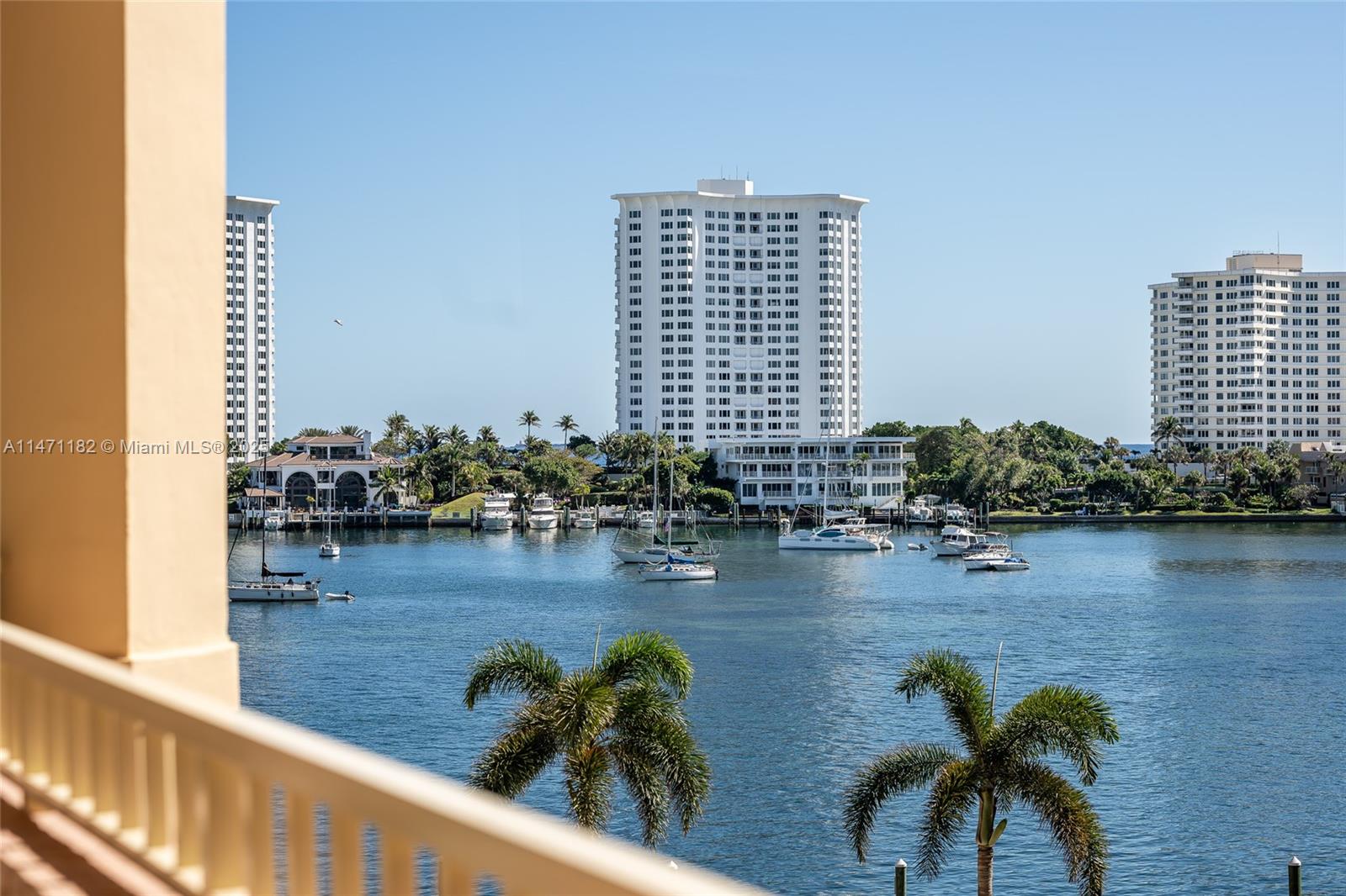 Outstanding water views from every room & the 70 ft balcony. 2022 sq ft. 3 full & 1 half bath. Light, split layout. Brand new (Oct. 2024) hurricane doors & windows. All shutters removed. A/C installed Nov. 2022. Freshly painted. Newly renovated (2022), STEVEN G. designed, building interior. A premier full service bldg: Doorman, concierge, valet, pool attendant, 24 hr. security, on sight mgmt., pool bar, new 2 story, state of the art gym with sauna & steam, 2 newly renovated hard-tru tennis courts, dockage, lounge area, pool, 2 spas, 2 outdoor summer kitchens on the 2 new north & south decks. On the grounds of The Boca Raton Resort & Club. Close proximity to downtown shops & restaurants, the beach & resort amenities. Garage parking space. EV Charging. Rare, double under air, storage unit.