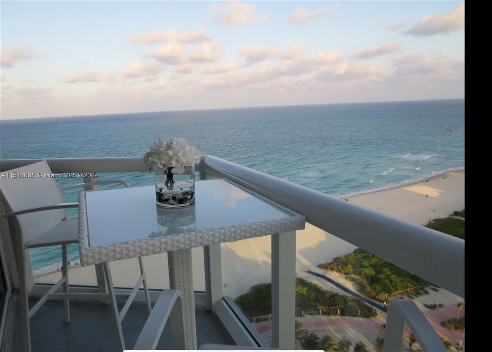 **Only Available Seasonally (no annual leases) - **Available starting Nov. 2024**  Feel like you're floating above the ocean with these unobstructed, breathtaking water views in this fully furnished, chic & modern 1/1.5 and get your daily dose of vitamin sea!! The unit includes marble flooring, updated & fully equipped kitchen w/granite countertops and stainless steel appliances, 2 flat screen tvs, dimmers for mood lighting, wi-fi, sofa bed, W/D and assigned 1-car parking. This boutique building is a few short steps to the boardwalk & sandy beach and features 24 hr lobby attendant, valet, security, gym, billiard room, table tennis, BBQ area, heated pool & spa. Walking distance to grocery, coffee shops, restaurants & mins. from South Beach, Miami's best nightlife. Lic#: BTR002874-08-2017