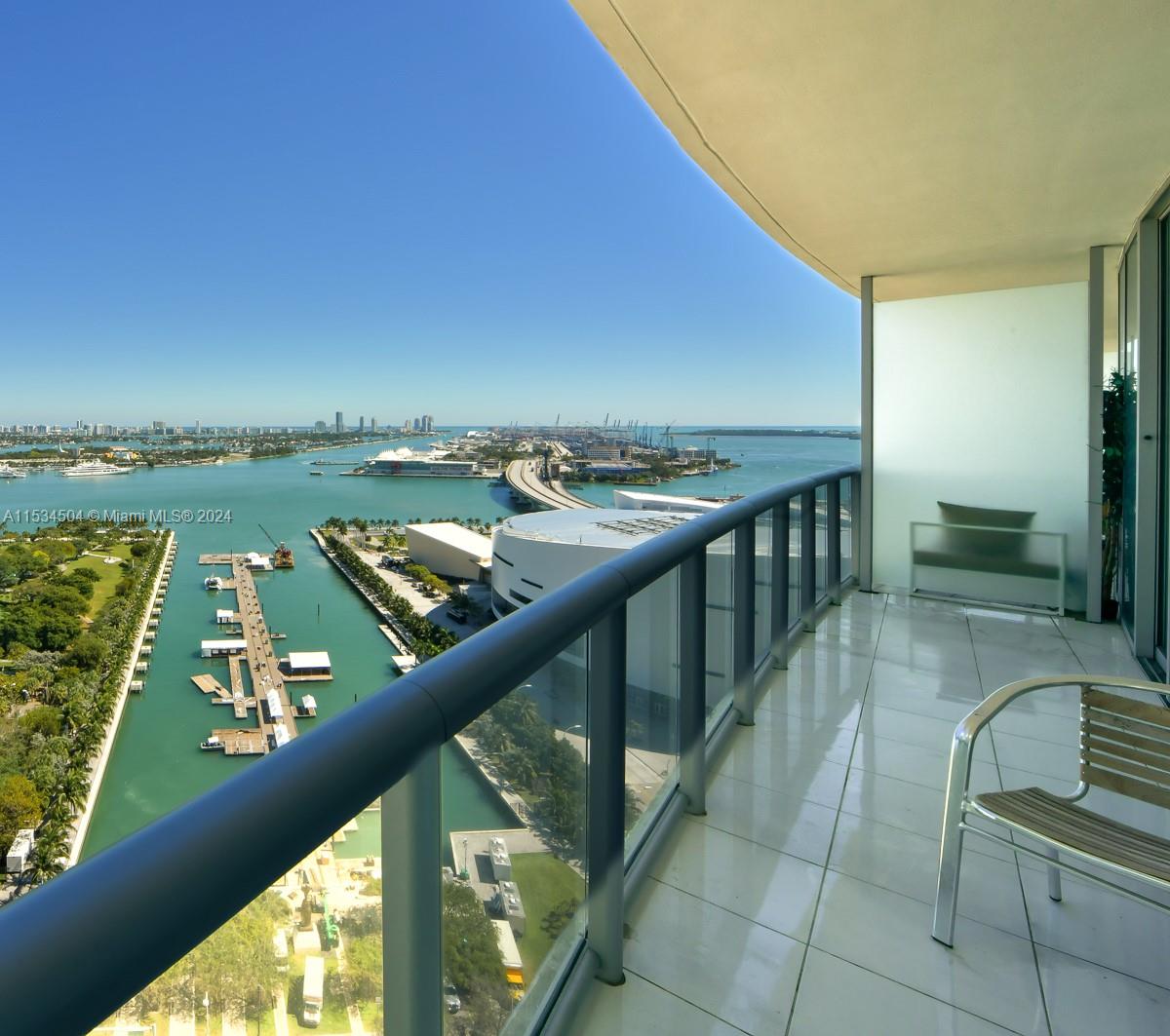 Experience breathtaking and unmatched water vistas from the 25th floor of this remarkable condo! Offering a generous layout with one bedroom and one-and-a-half bathrooms, this unit boasts a fully upgraded master bathroom and includes convenient amenities like a washer and dryer. Assigned parking adds to the convenience.
Step out onto the expansive balcony to take in the stunning views of Biscayne Bay, accessible from the living room, kitchen, and bedroom. Located centrally, it's just a short drive to the beach and airport. Marina Blue ensures peace of mind with 24/7 security and offers a range of amenities including concierge services, two pools, a jacuzzi, and a gym.
Situated mere steps away from attractions such as the Perez Art Museum, basketball stadium, Bayside Market.