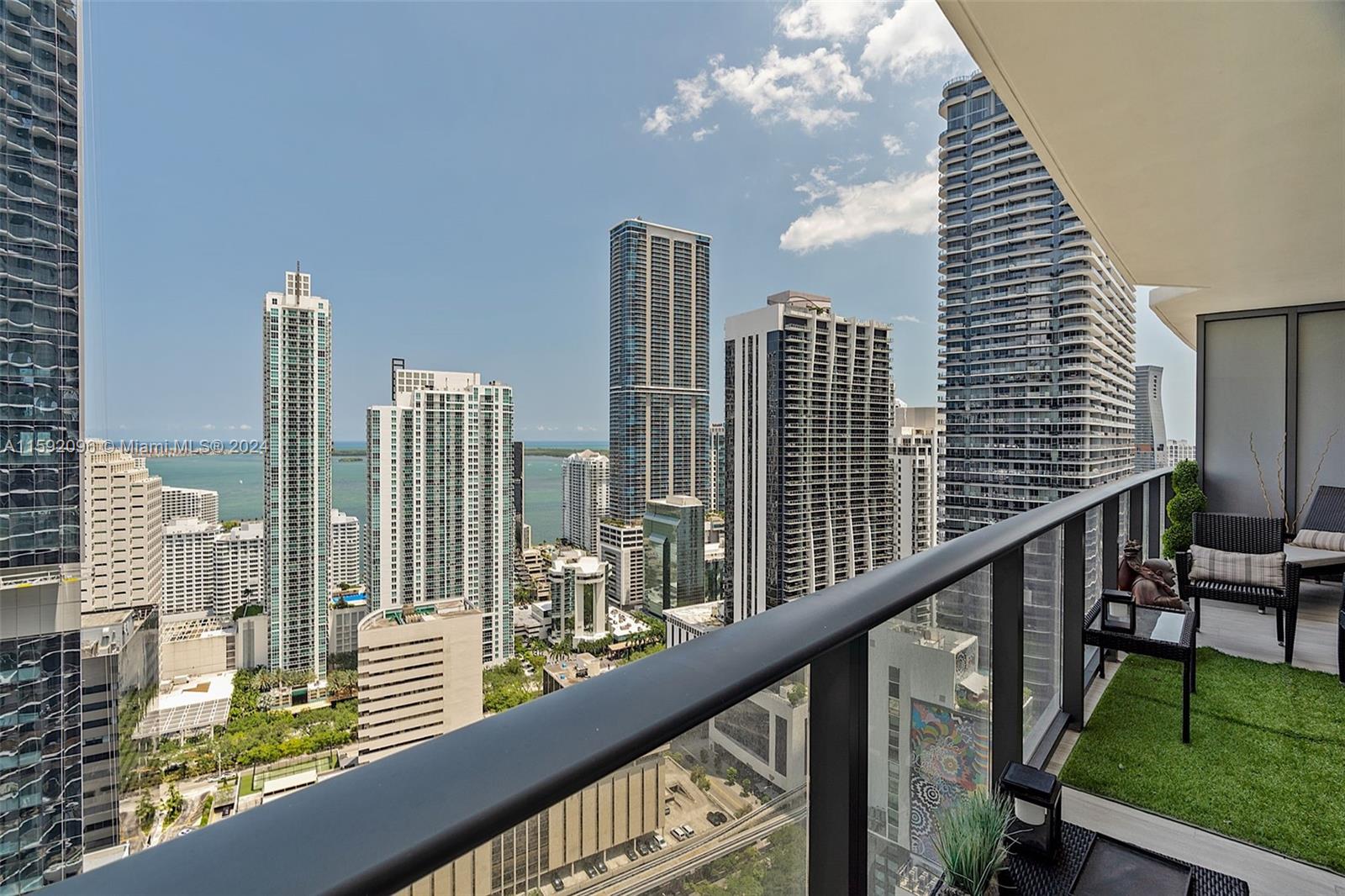 Welcome to the epitome of modern urban living at Brickell Heights. This exquisite 1 bed plus den unit offers a perfect blend of luxury, comfort, and convenience in the heart of Miami's vibrant Brickell neighborhood. The chic and contemporary design features high-end finishes, sleek flooring, and floor-to-ceiling windows that showcase breathtaking water and city views. *Tenant Occupied until December